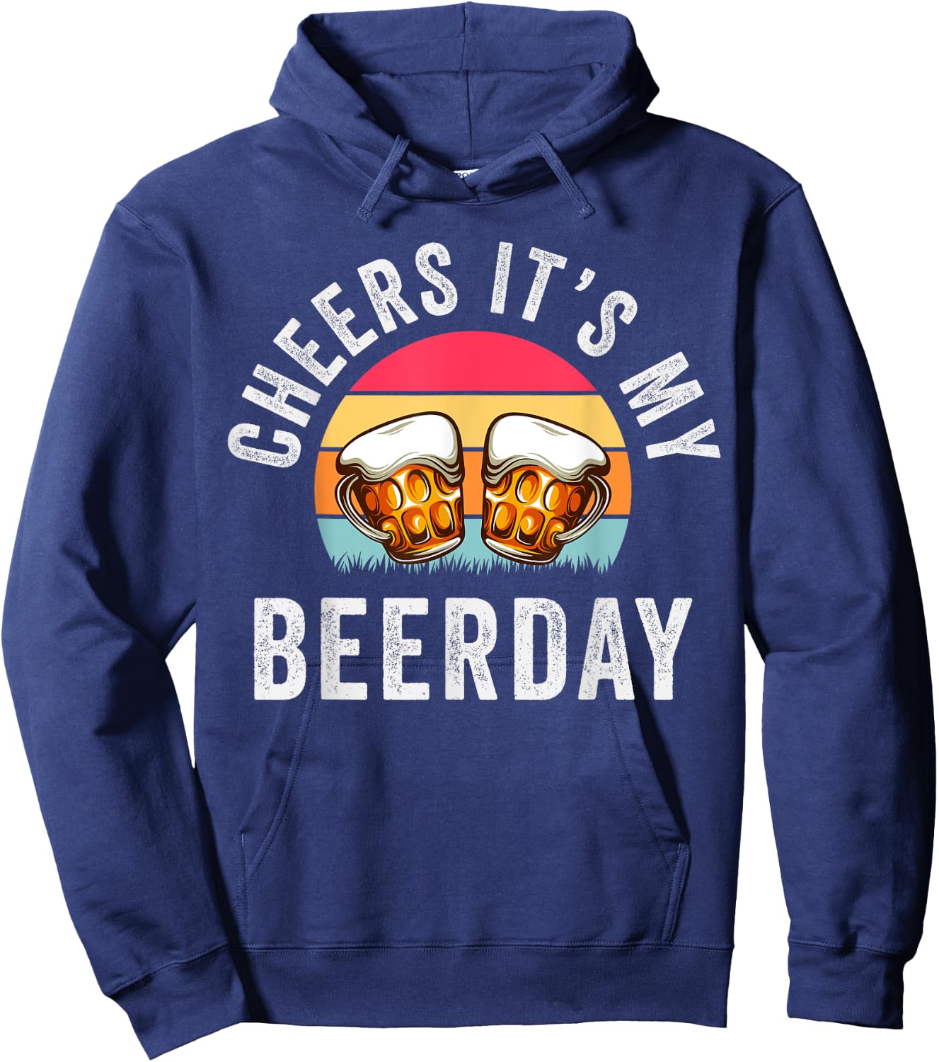 Drinking Cheers It's My Beer Day Birthday Hoodie - Hoodie | Navy