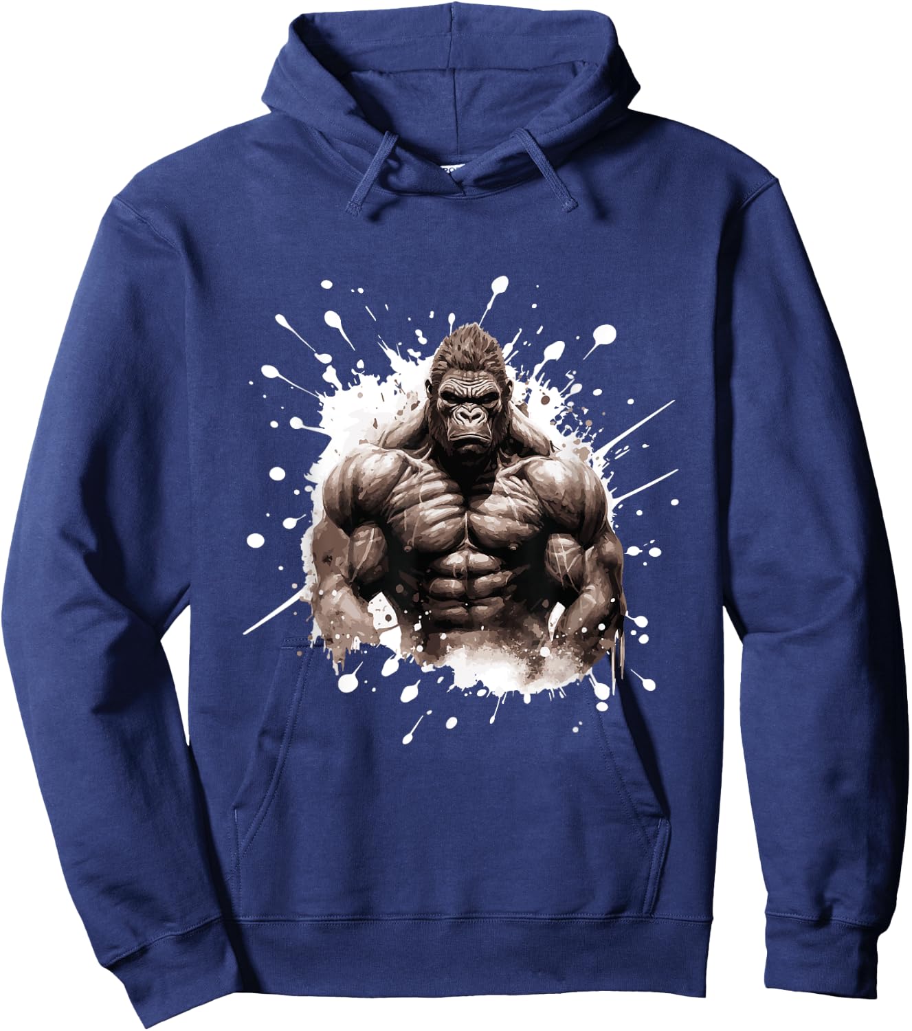 Gorilla with Muscles | Workout Gym Bodybuilding Hoodie - Hoodie | Navy