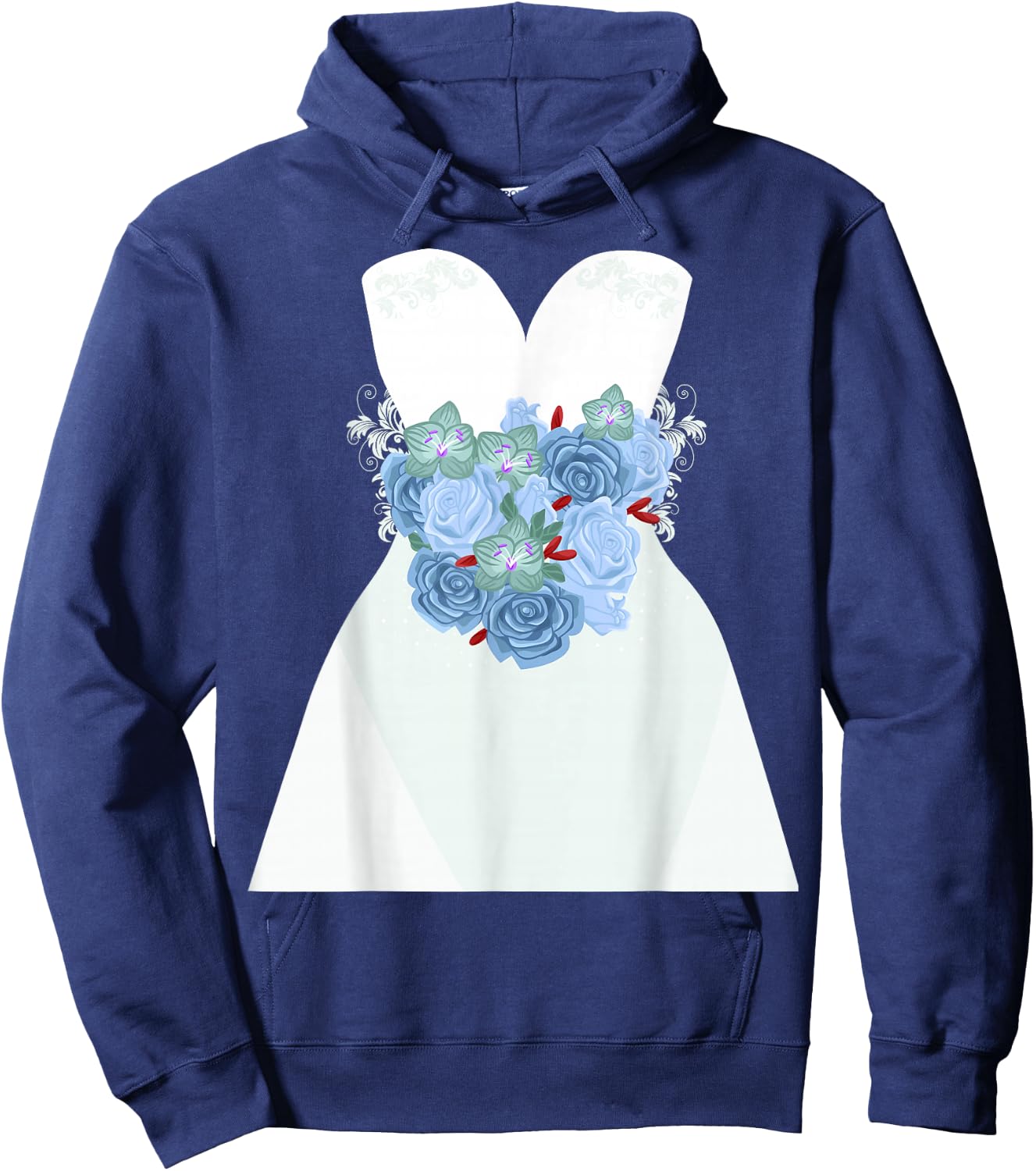 Simple Wedding Dress Gift Bridal Showers Gift Hoodie - Hoodie | Navy