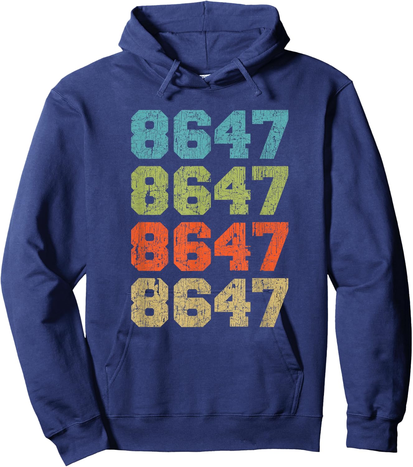 86 47 Anti Trump Funny Hoodie - Hoodie | Navy