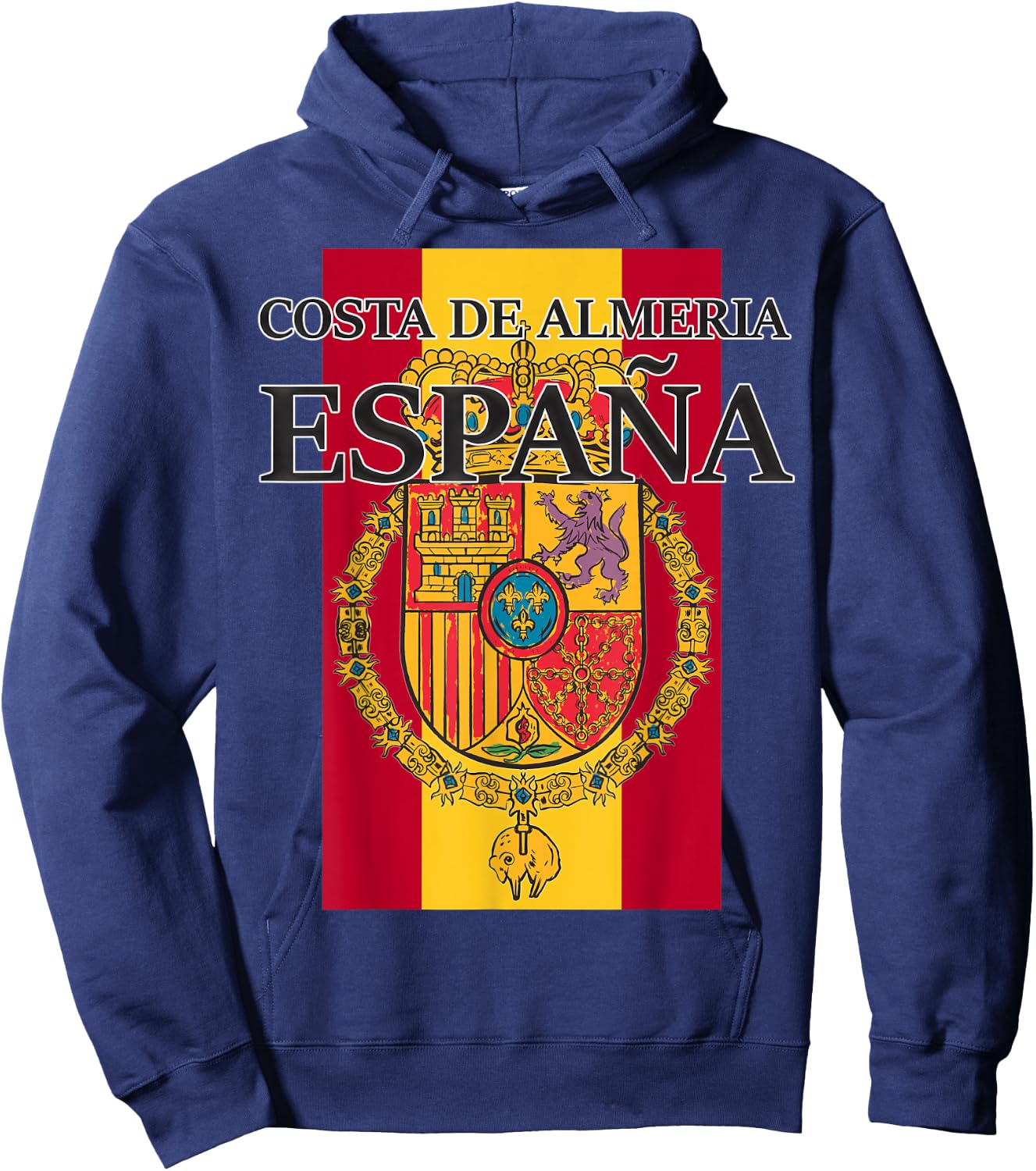 Spain Costa De Almeria Flag Travel Europe Hoodie - Hoodie | Navy