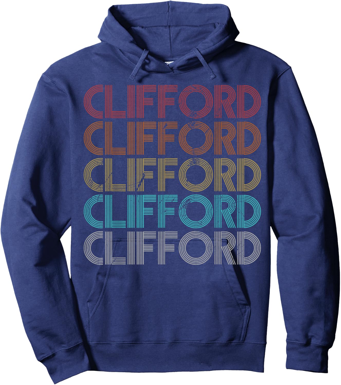 Retro Vintage Clifford Hoodie - Hoodie | Navy