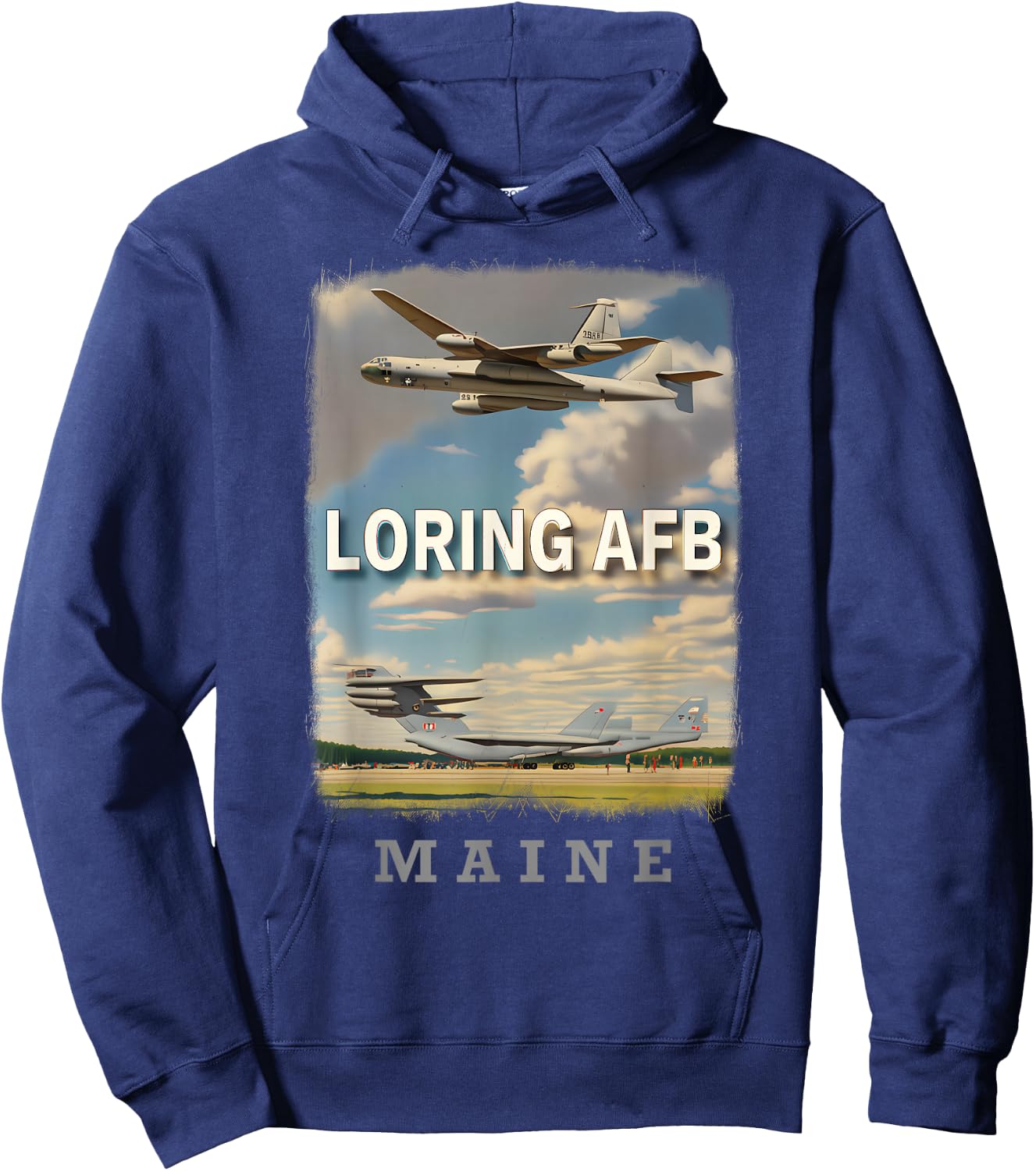 Loring AFB Maine ME Aviation Delight SD895 Hoodie - Hoodie | Navy