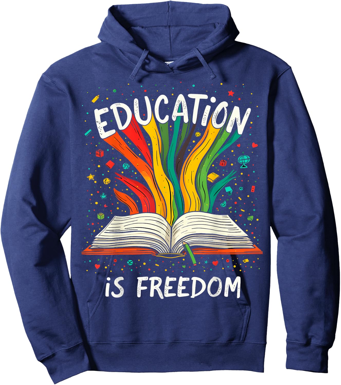 Education is Freedom Hoodie - Hoodie | Navy