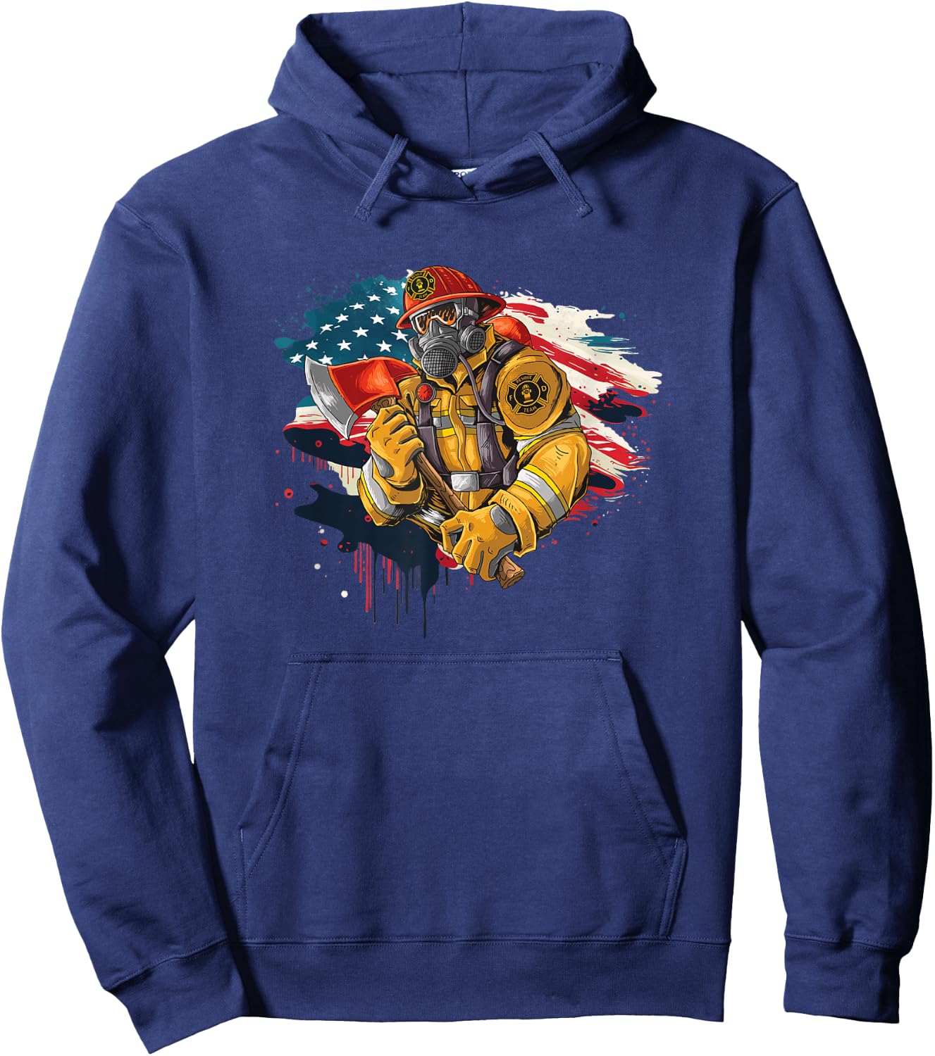 Firefighter Bravery Courage Honor Fire Hoodie - Hoodie | Navy