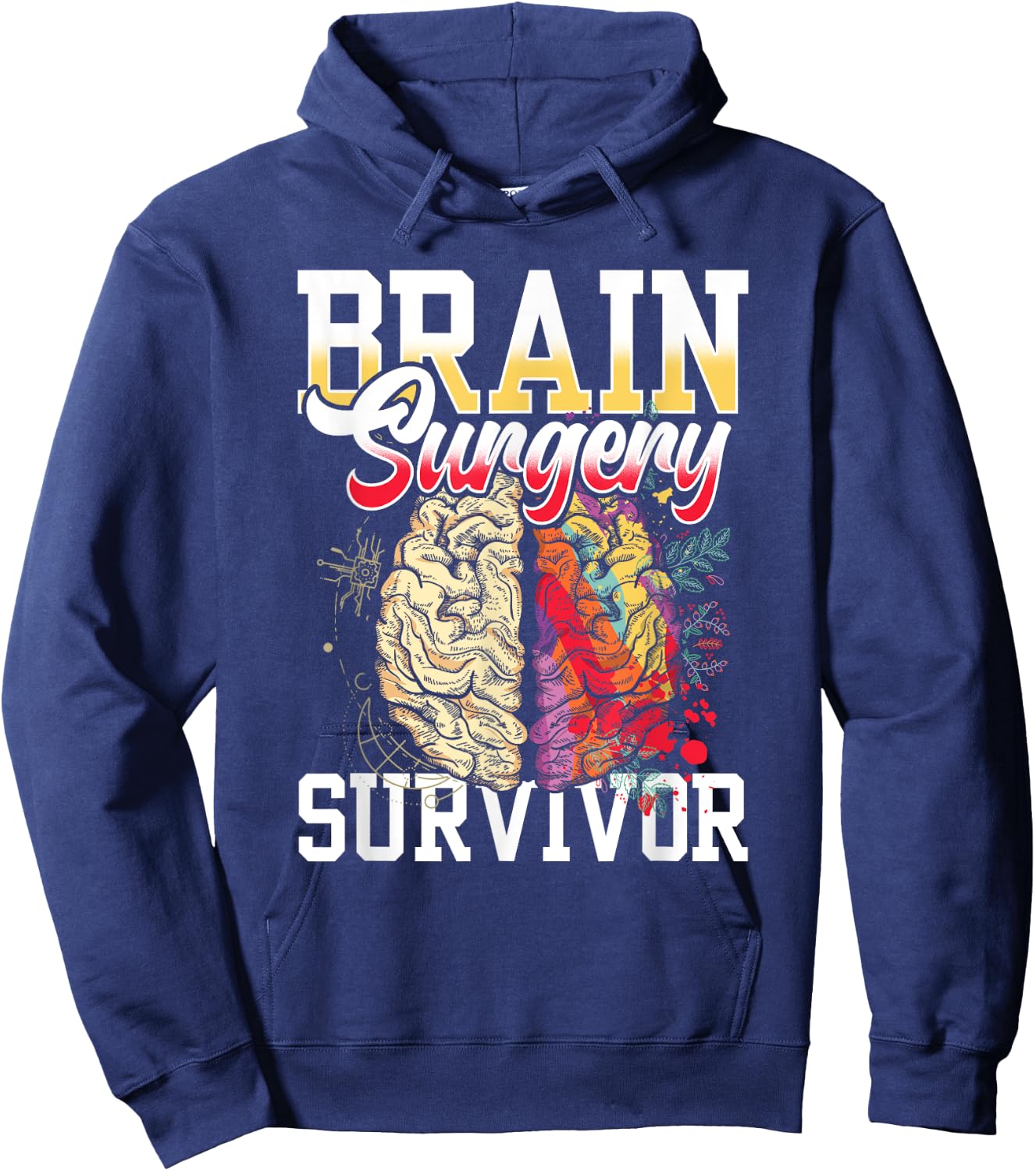 Brain Surgery Survivor Patient Tumor Aneurysm Hoodie - Hoodie | Navy