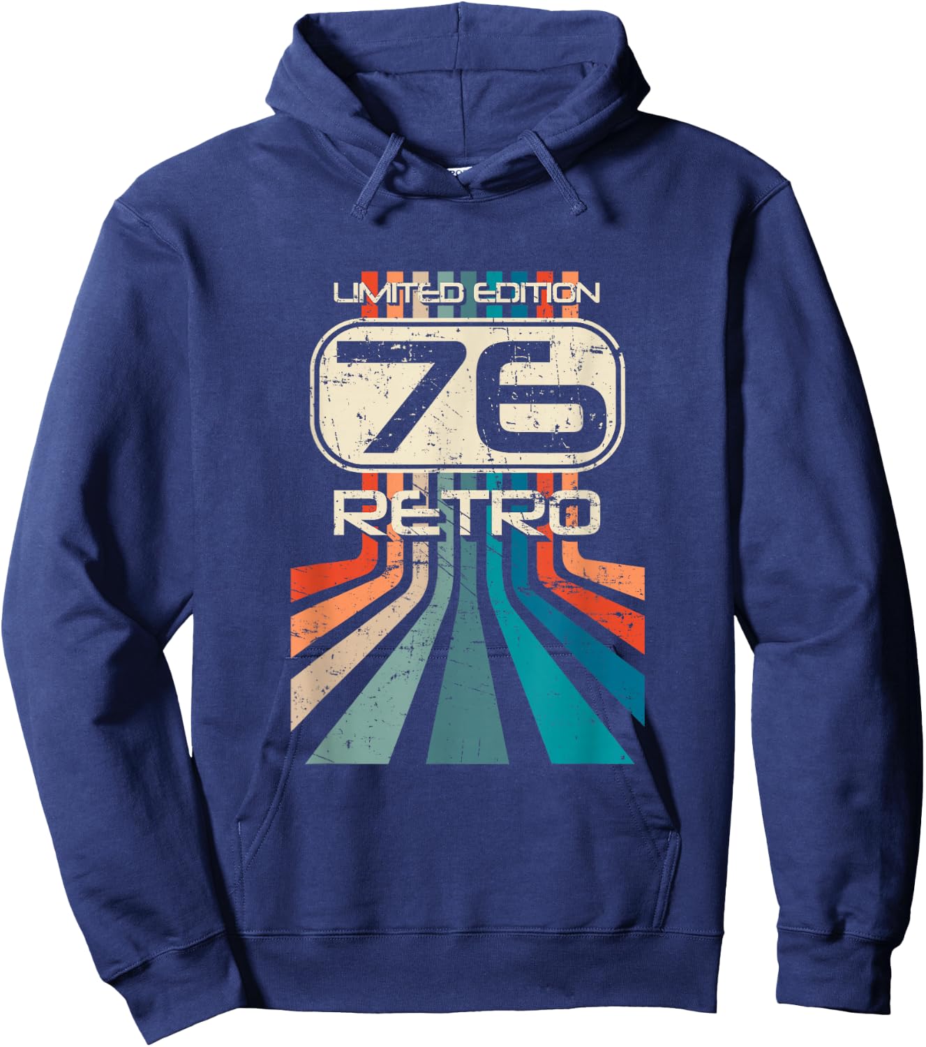 Limited Edition 1976 Retro Vintage , black Hoodie - Hoodie | Navy