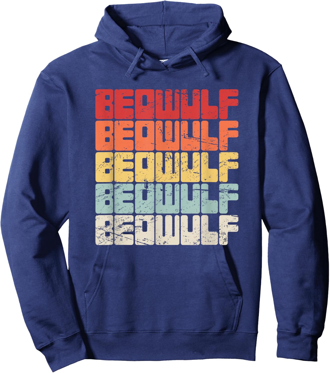 Retro English Literature Beowulf Hoodie - Hoodie | Navy