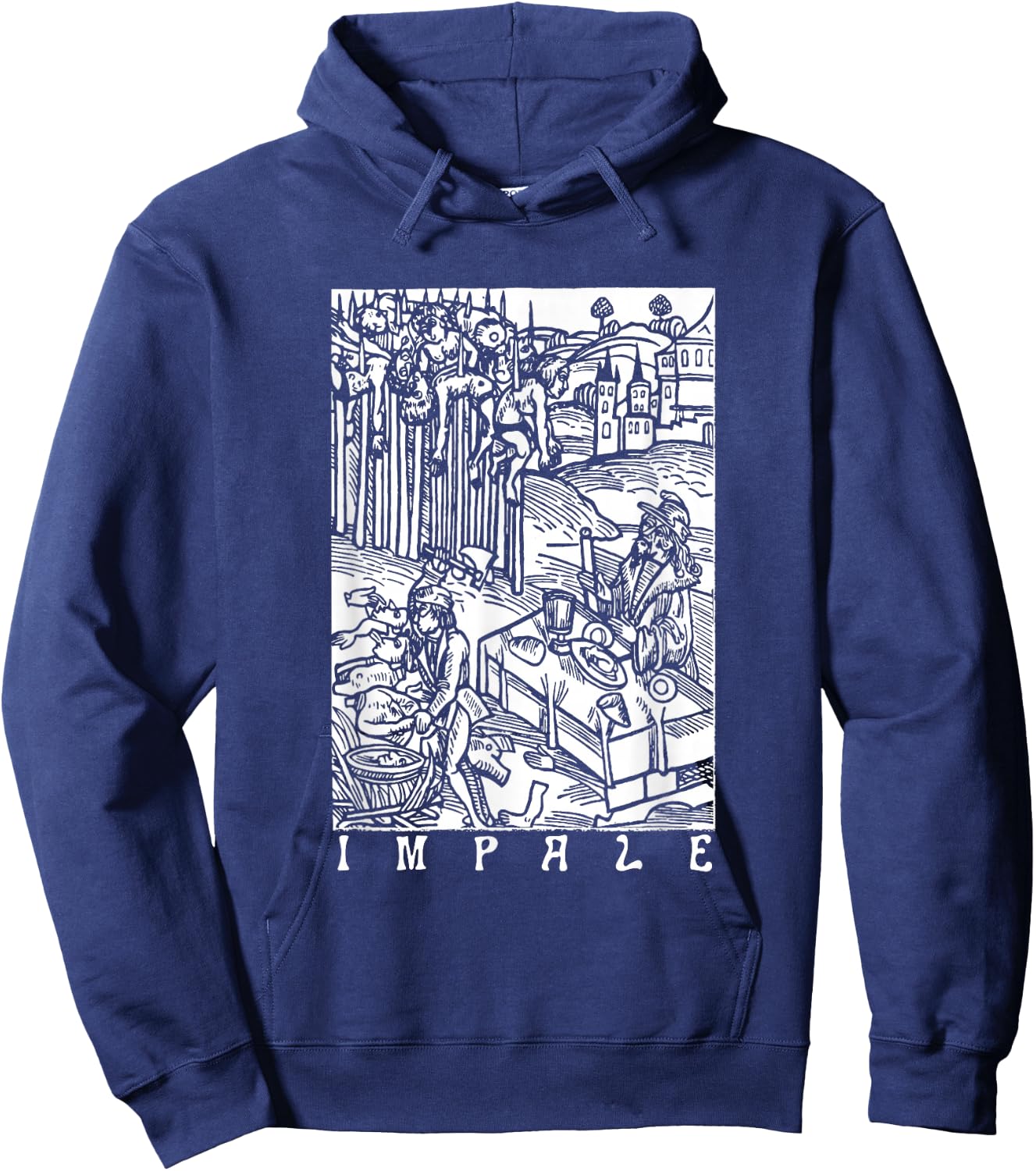 Impale Vlad Tepes Vintage Antik Makaber Hoodie - Hoodie | Navy