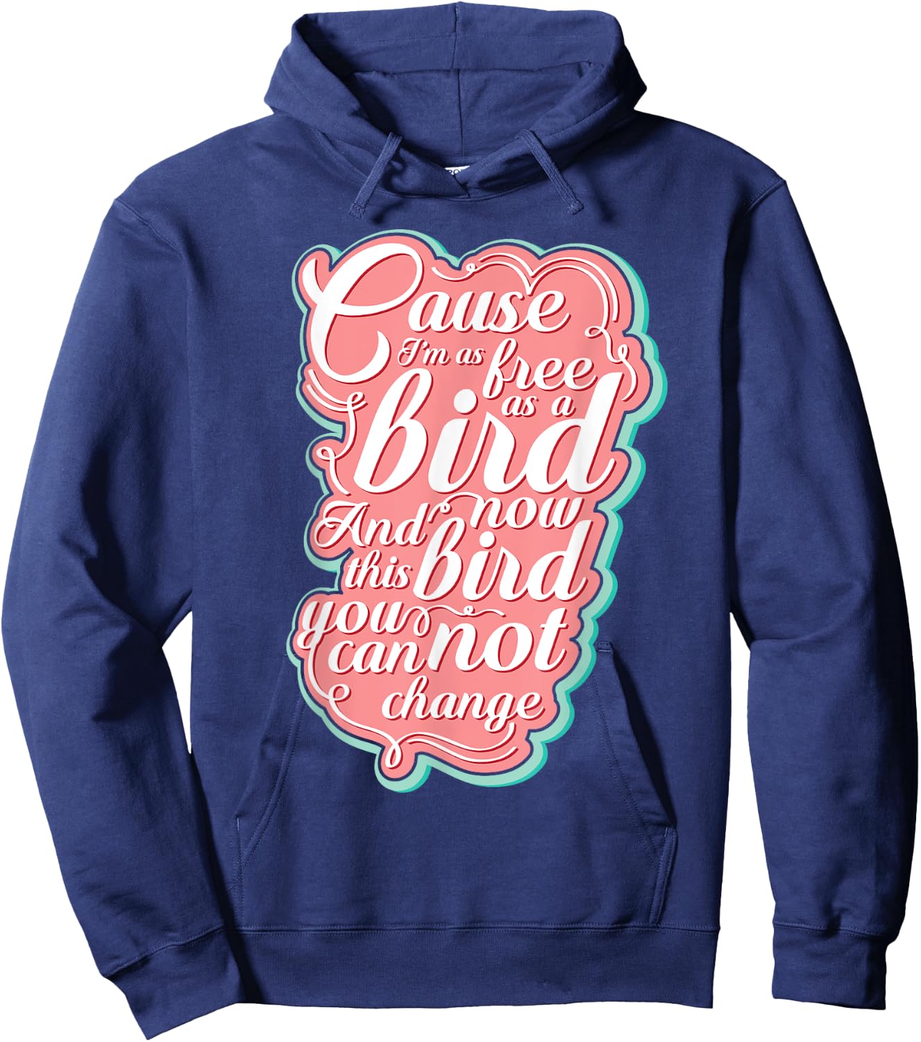 LyricLyfe Free Bird Ronnie Zant Allen Collins Hoodie - Hoodie | Navy