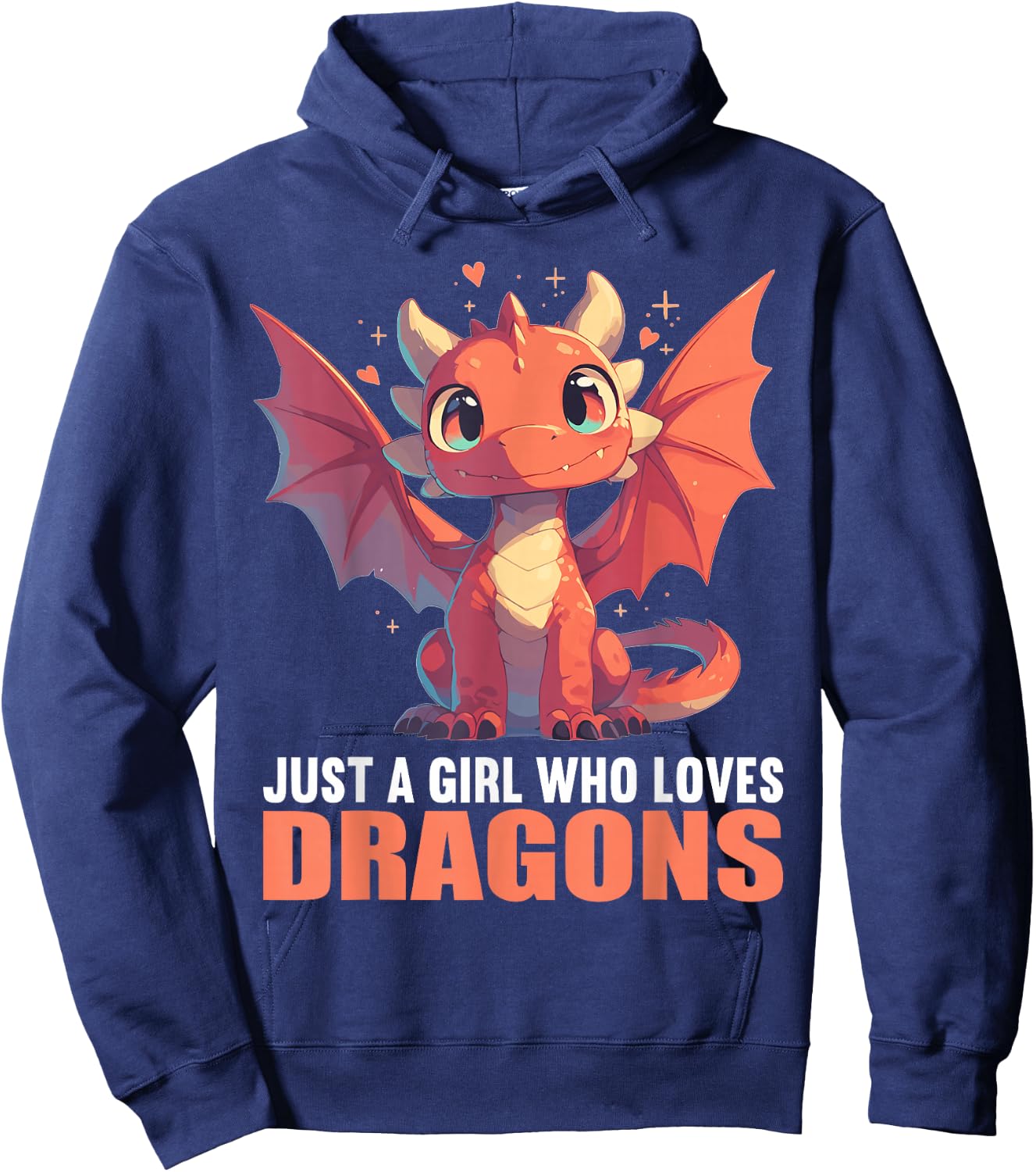 Just a Girl who loves Dragons. Dragons Dragon Hoodie - Hoodie | Navy