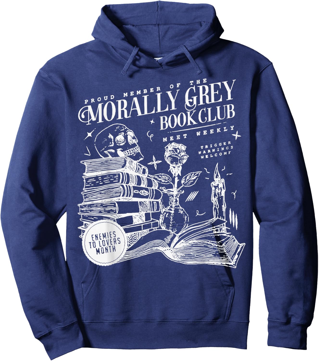 Morally Grey Book Club Hoodie - Hoodie | Navy