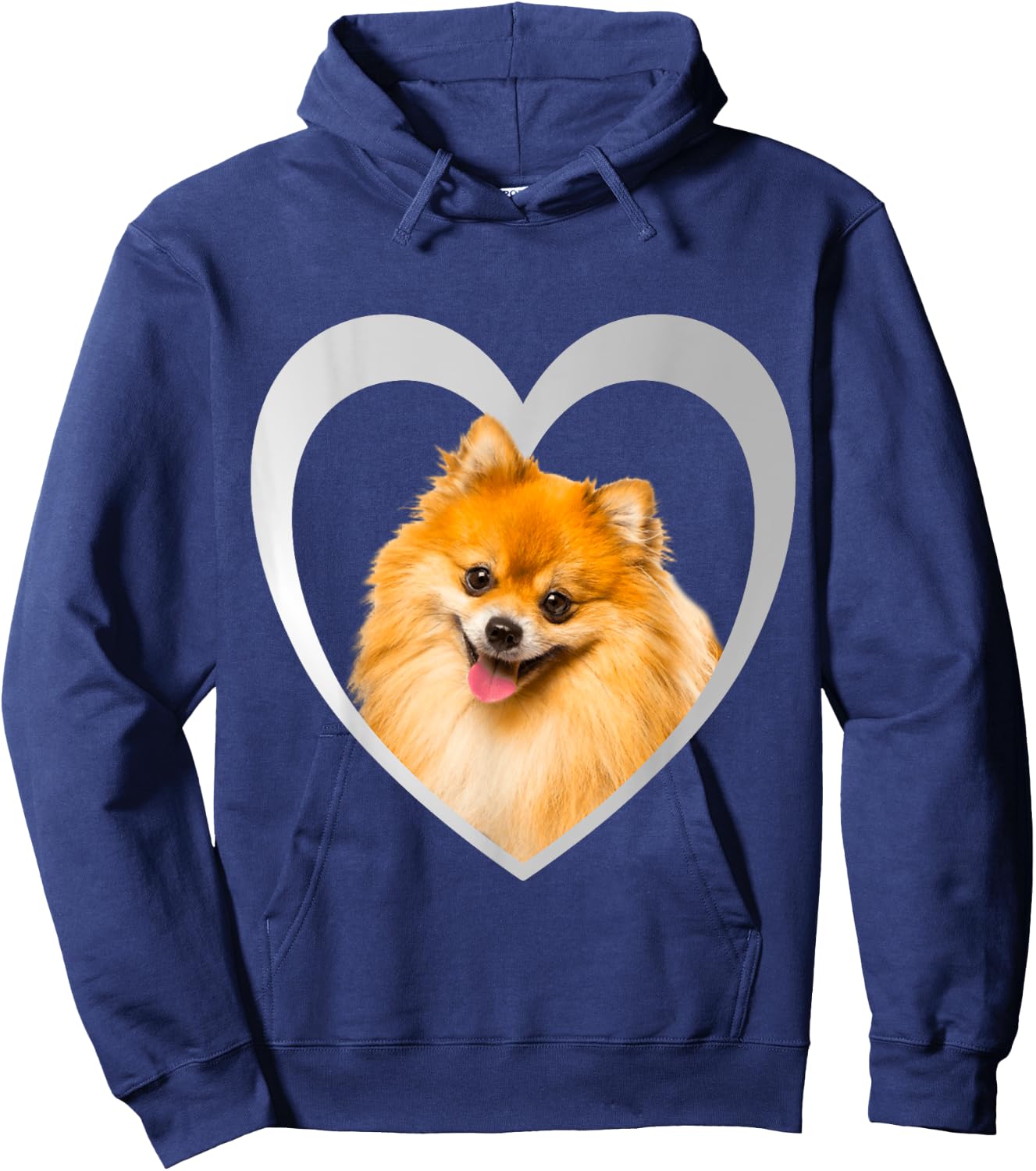 Zwergspitz- - Pomeranian - Herz Liebe Hund Hoodie - Hoodie | Navy