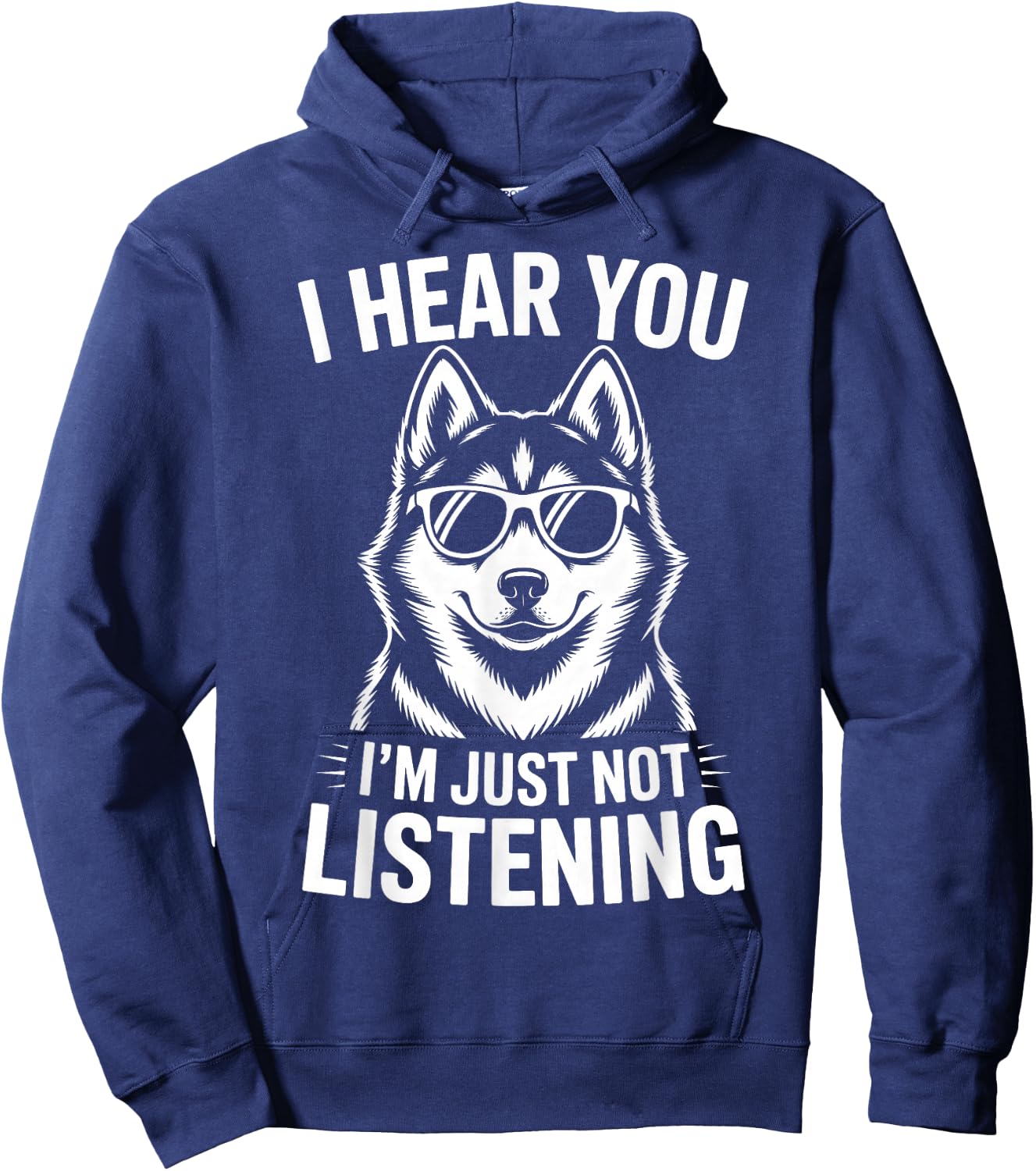Husky drôle de Sibérie Hoodie - Hoodie | Navy