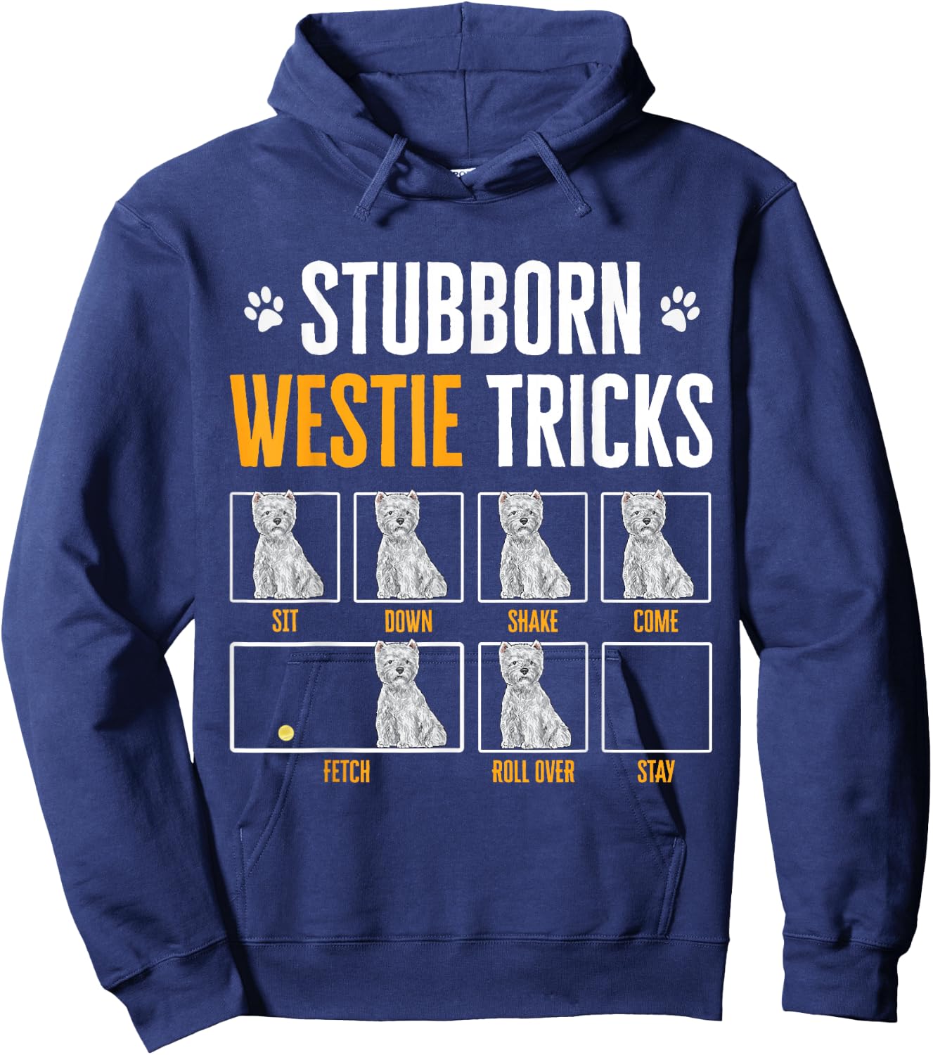 Westie Dog West Highland White Terrier Hoodie - Hoodie | Navy