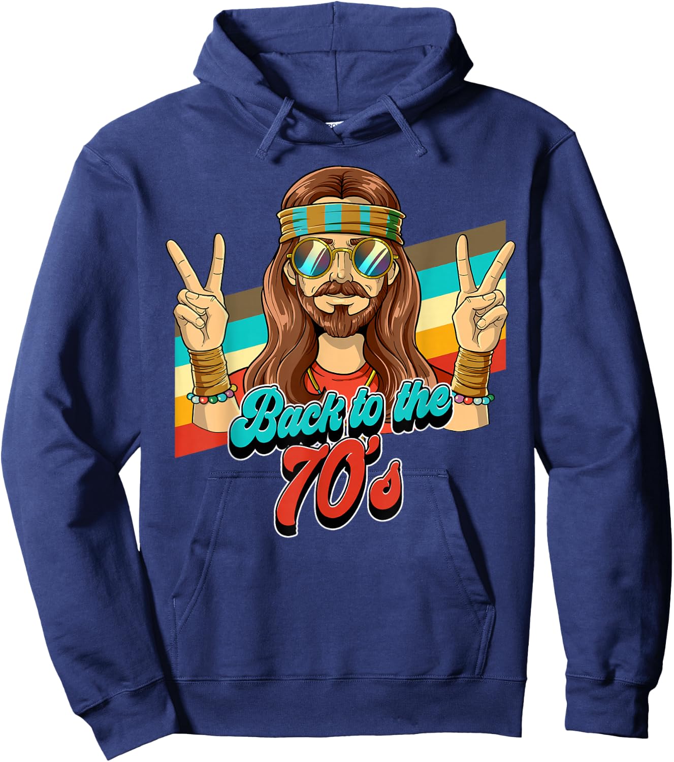 Back To The 70s , black Hoodie - Hoodie | Navy