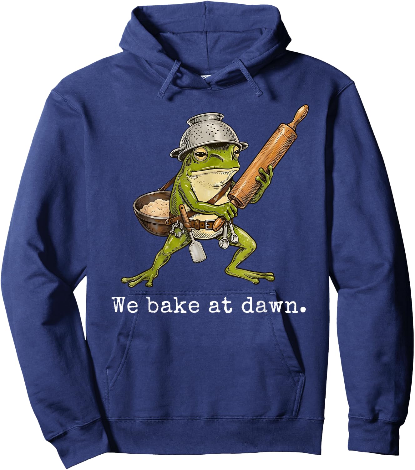 Frog We Bake At Dawn Funny Saying Quote Hoodie - Hoodie | Navy