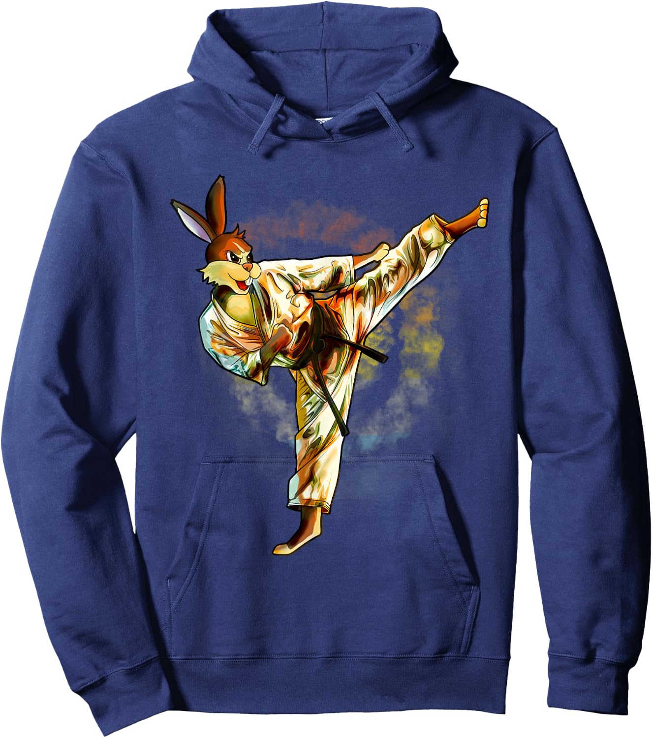 Karate Rabbit Easter Bunny Hoodie - Hoodie | Navy