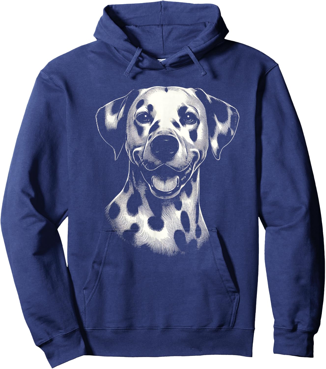 Dalmatian Dog Face Art Design and Men Hoodie - Hoodie | Navy