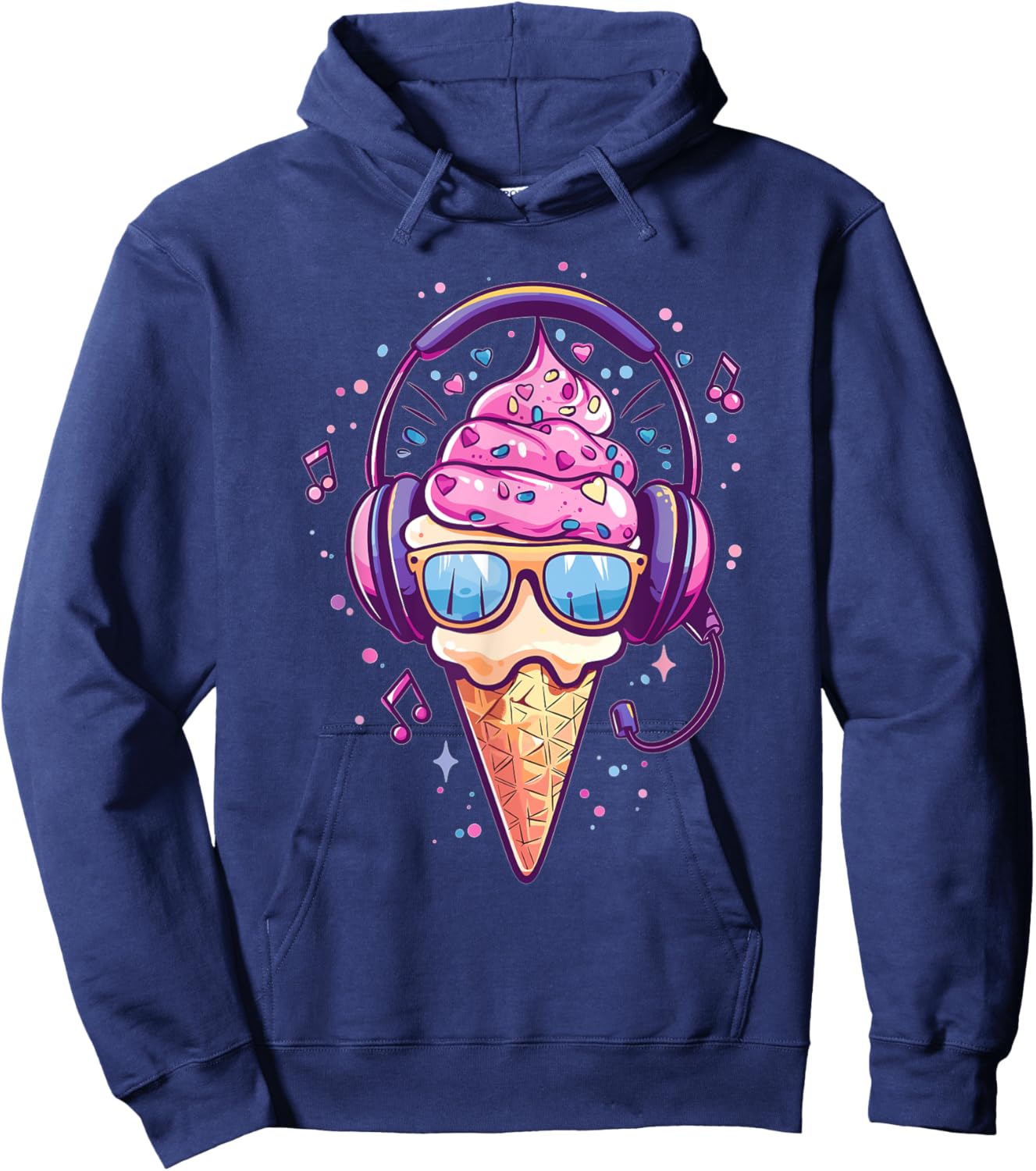 Cooles EIS mit Sonnenbrille I Lustiges EIS Hoodie - Hoodie | Navy