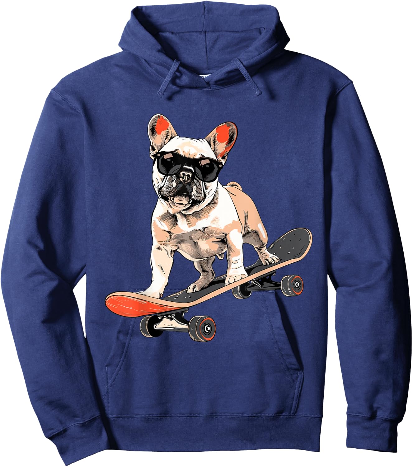 French Bulldog skateboard Hoodie - Hoodie | Navy