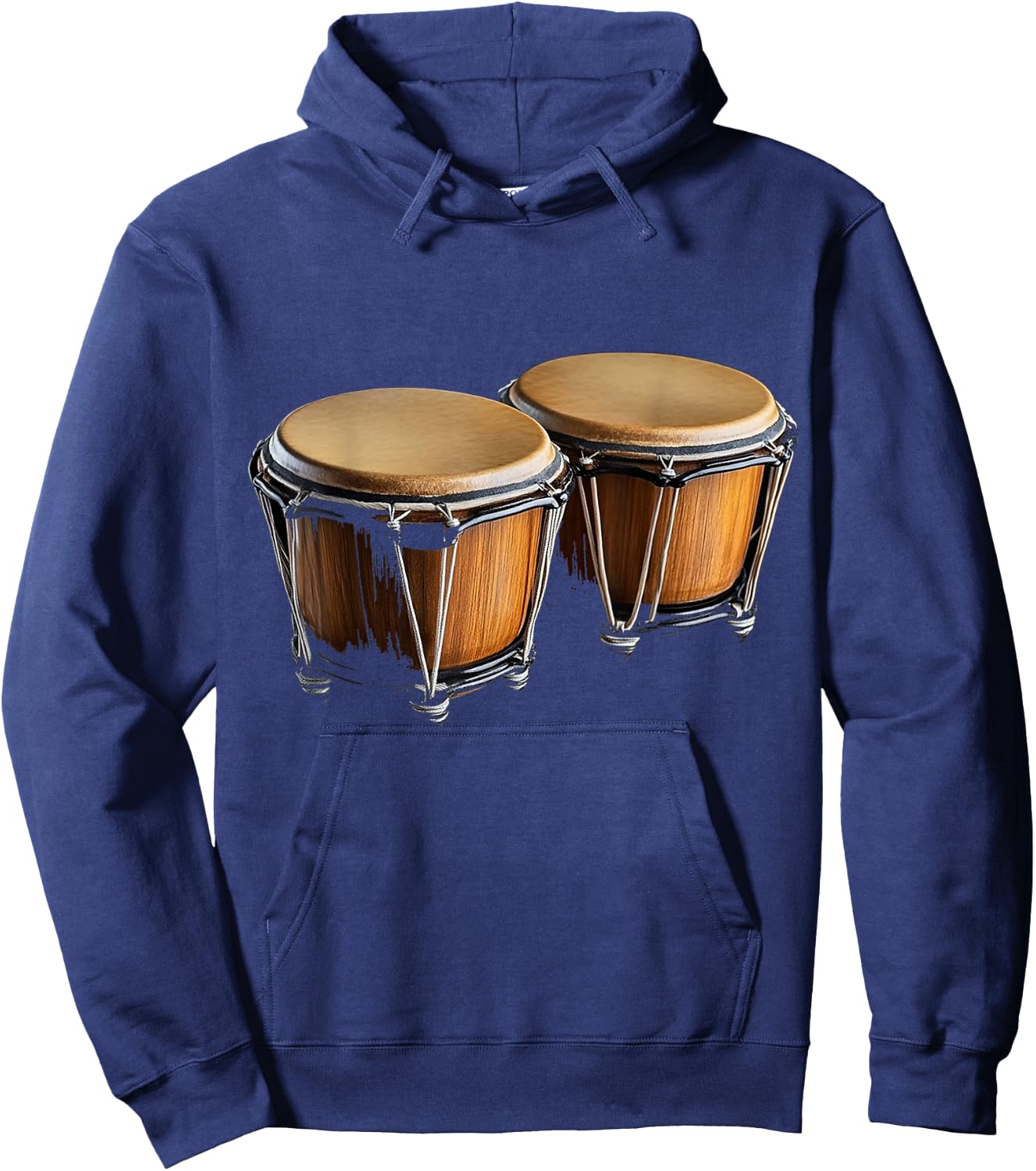 Bongos Music Instrument Motif Artwork Bongos Hoodie - Hoodie | Navy