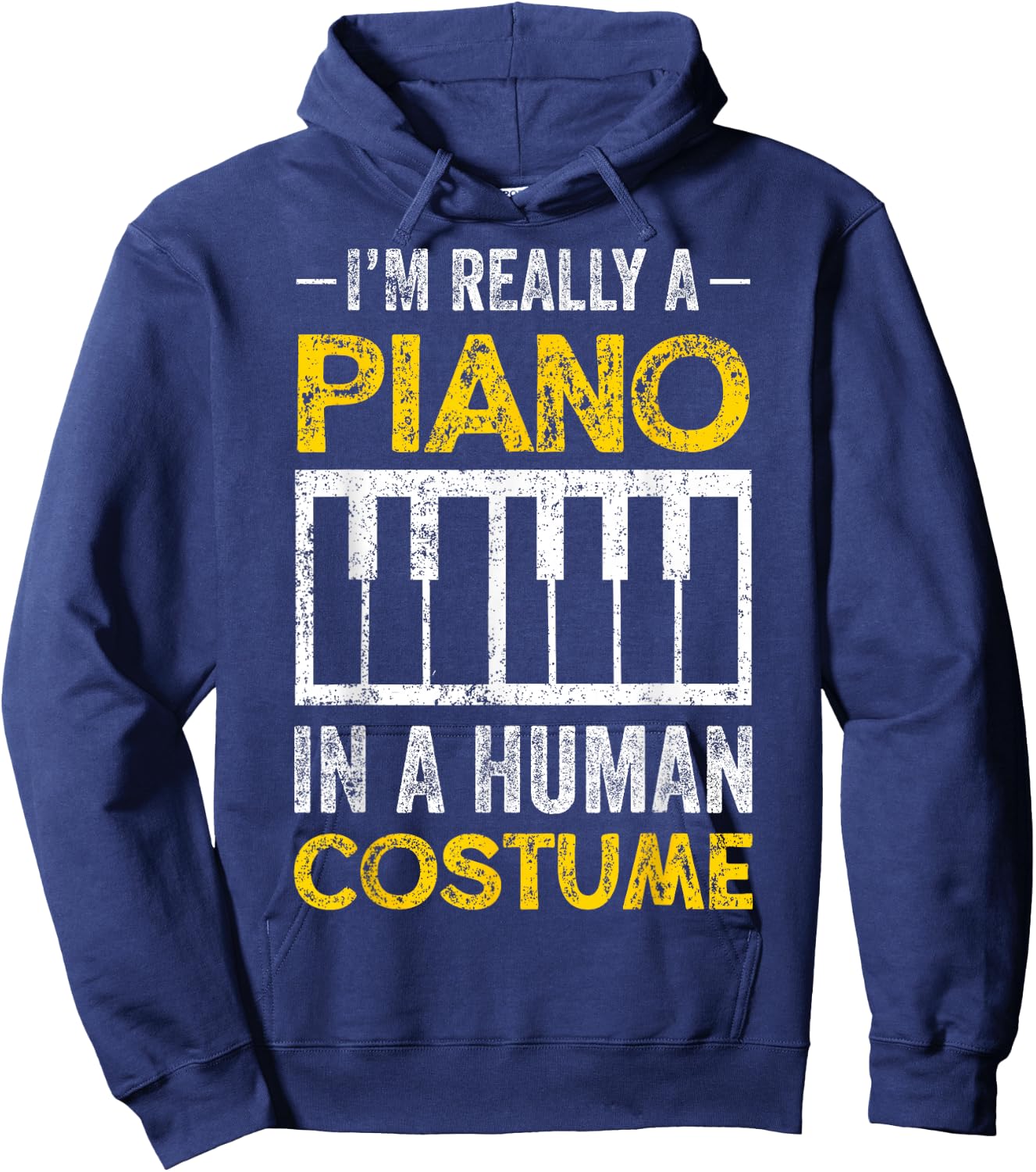 Piano Player Pianist Costume Vintage Hoodie - Hoodie | Navy