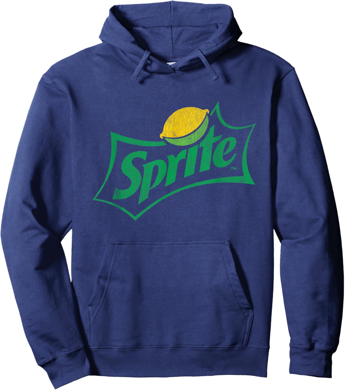 Sprite Logo Distressed Look , black Hoodie - Hoodie | Navy