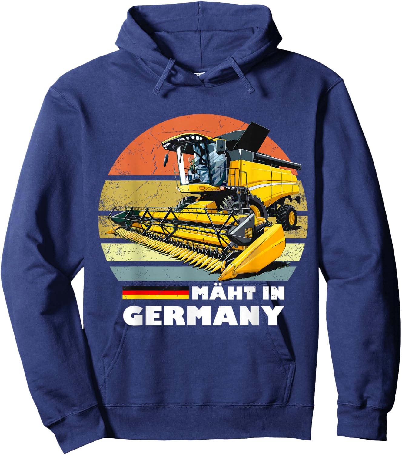 Mäht in Germany Landwirtschaft Mähdrescher Hoodie - Hoodie | Navy