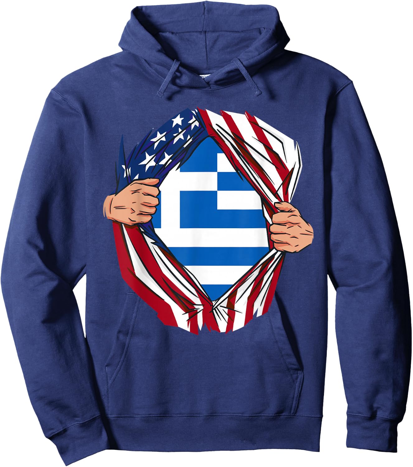 USA American Grown Greek Roots Hoodie - Hoodie | Navy