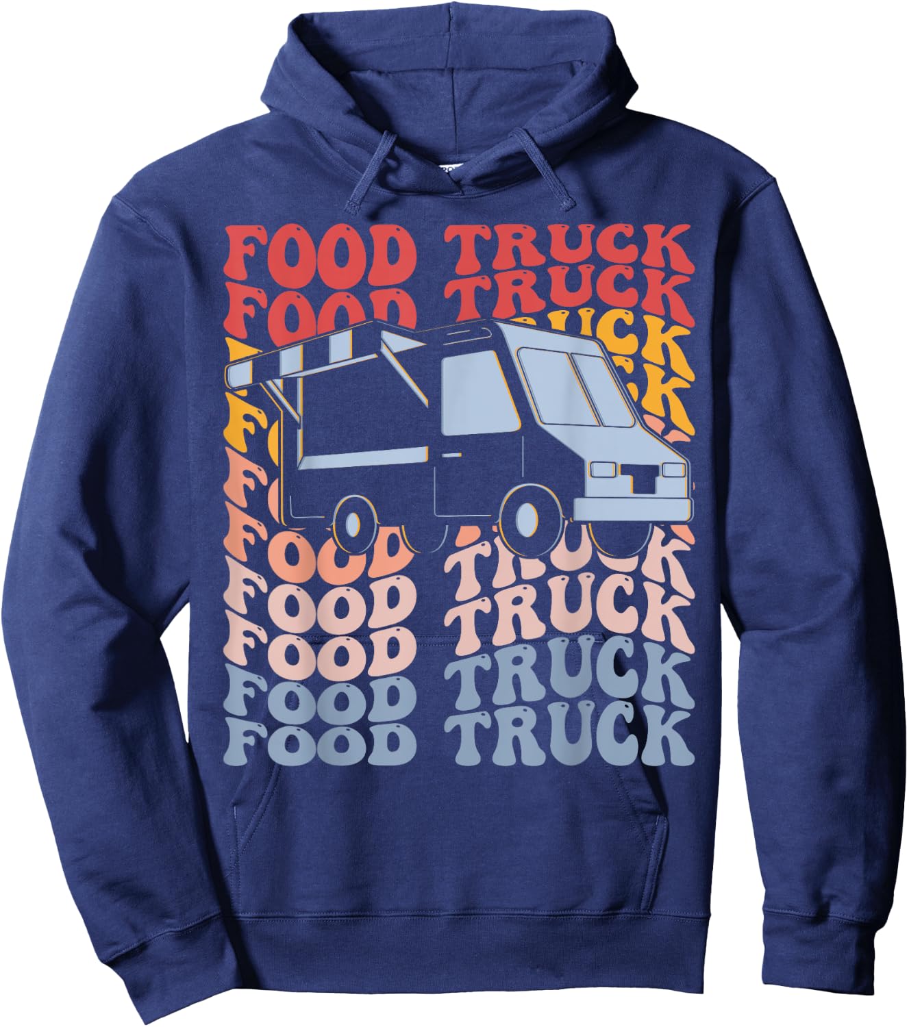 Food Truck Groovy Hoodie - Hoodie | Navy