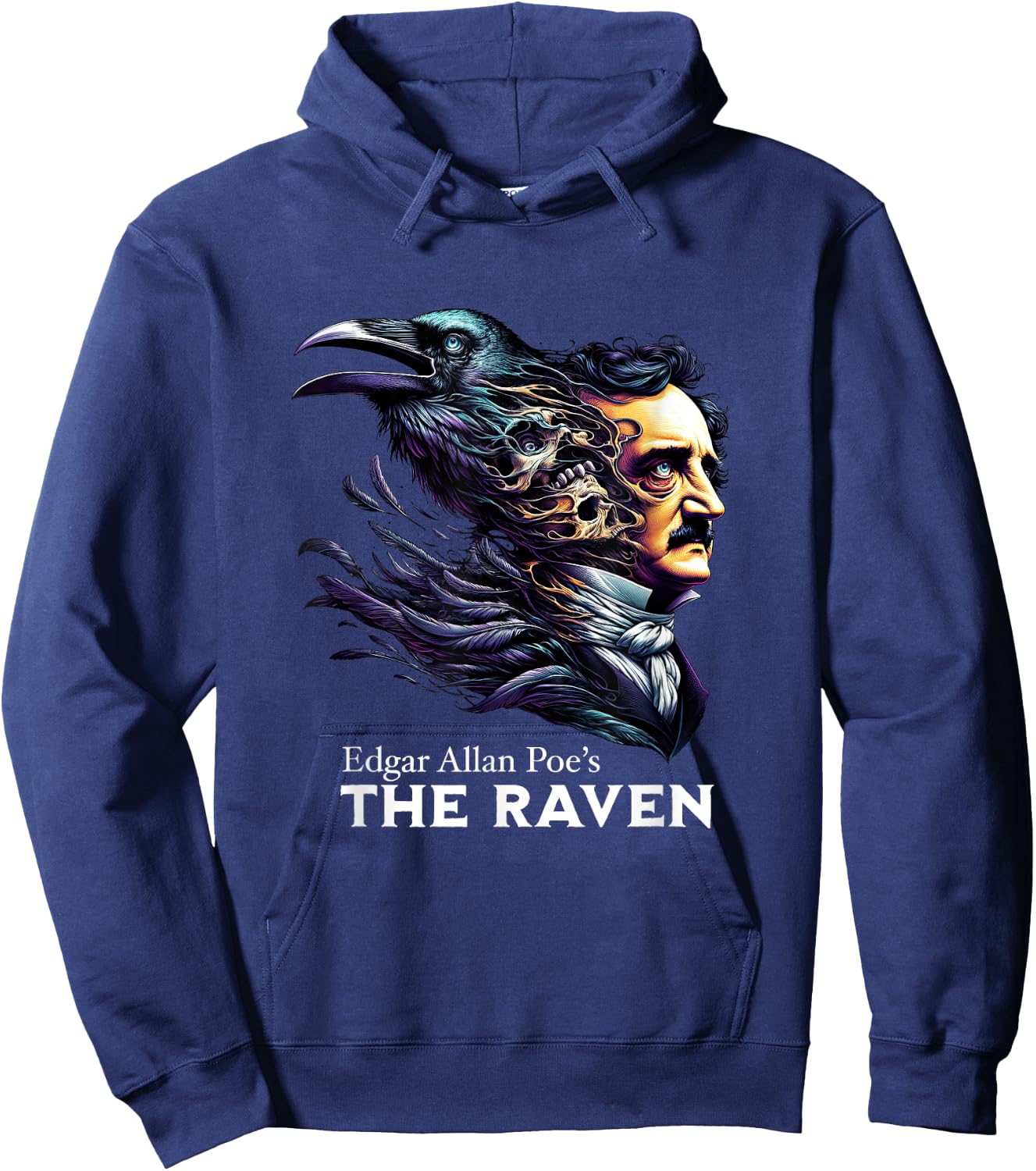 Edgar Allan Poe's The Raven Nevermore Hoodie - Hoodie | Navy