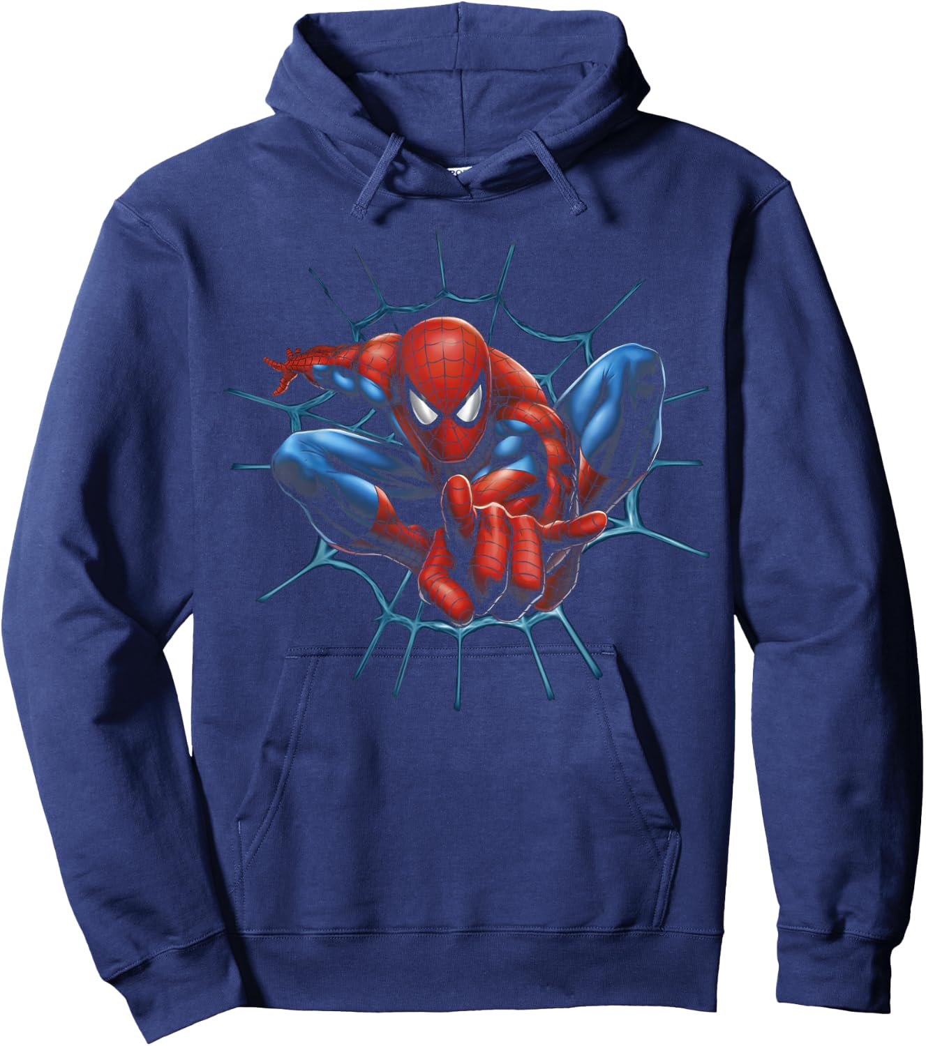 Marvel Spider-Man Web Sling Portrait Hoodie - Hoodie | Navy