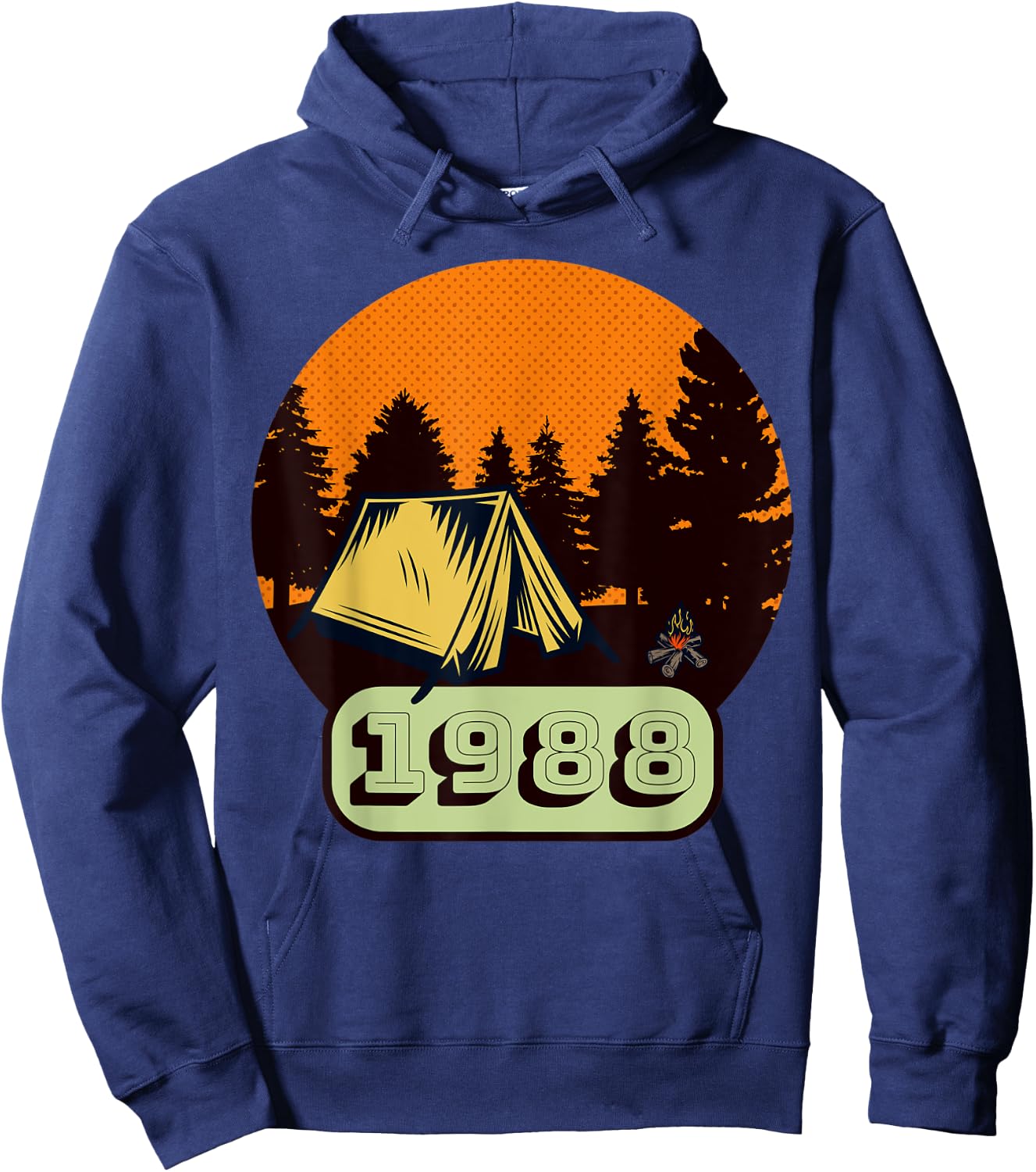 Vintage 1988 Birthday Camping Hiking Hoodie - Hoodie | Navy