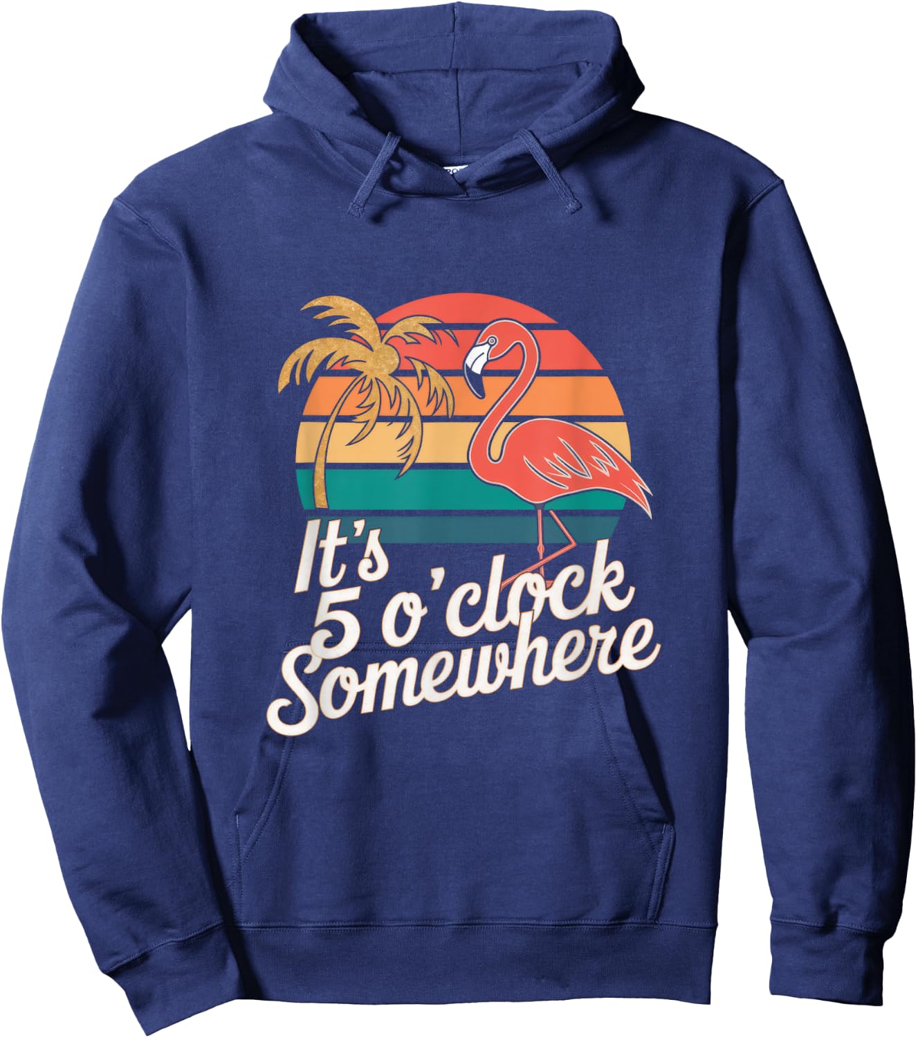 It's 5 O'clock Somewhere - Beach Cocktail Party Hoodie - Hoodie | Navy