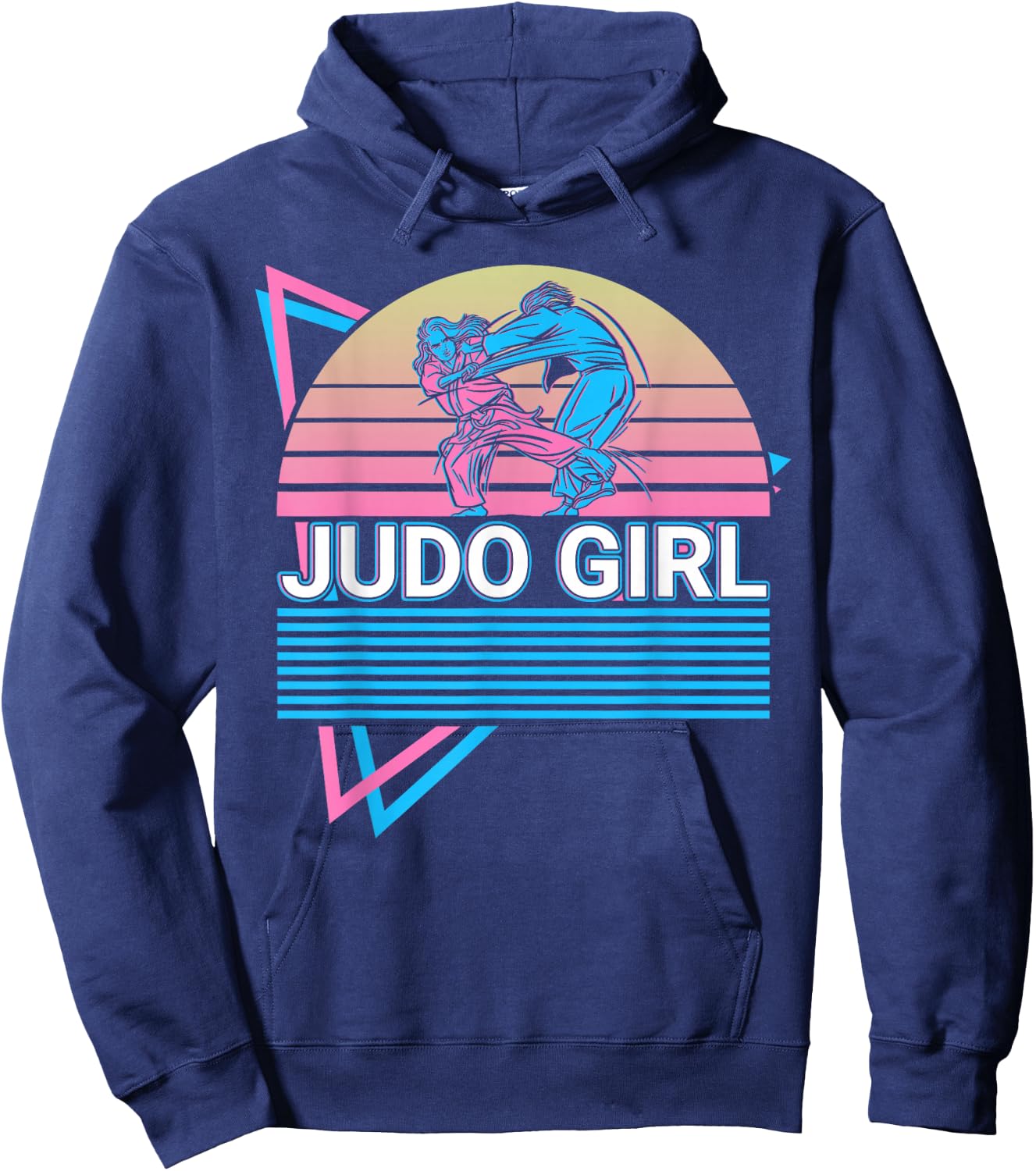 Judo Girls' Martial Arts Retro , black Hoodie - Hoodie | Navy