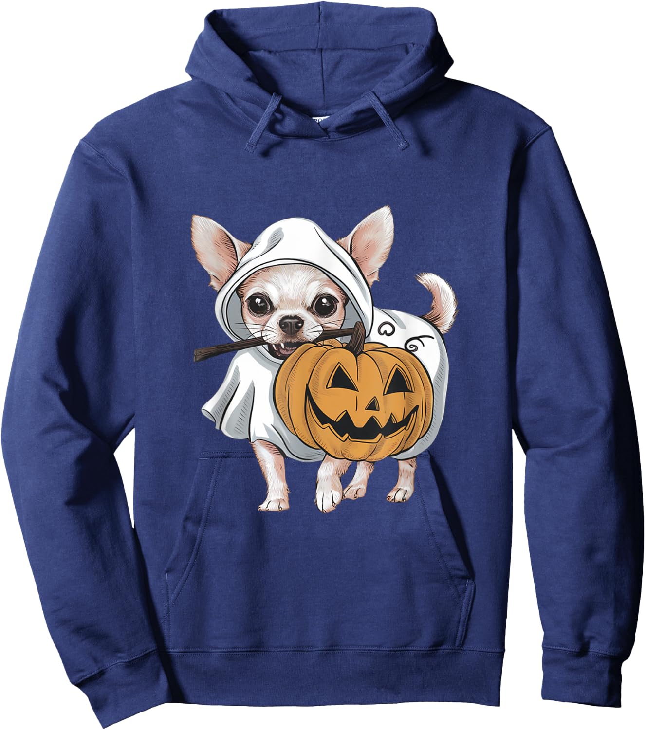 Chihuahua Ghost Dog Halloween Hoodie - Hoodie | Navy