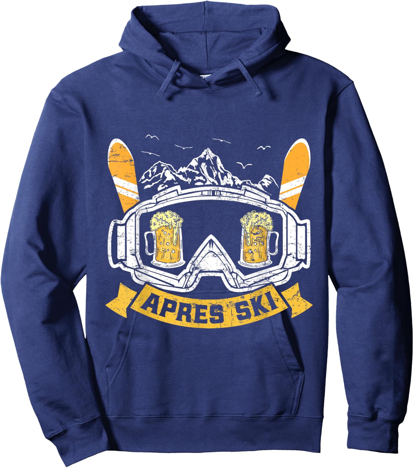 Apres-Ski Winter Sports , black Hoodie - Hoodie | Navy