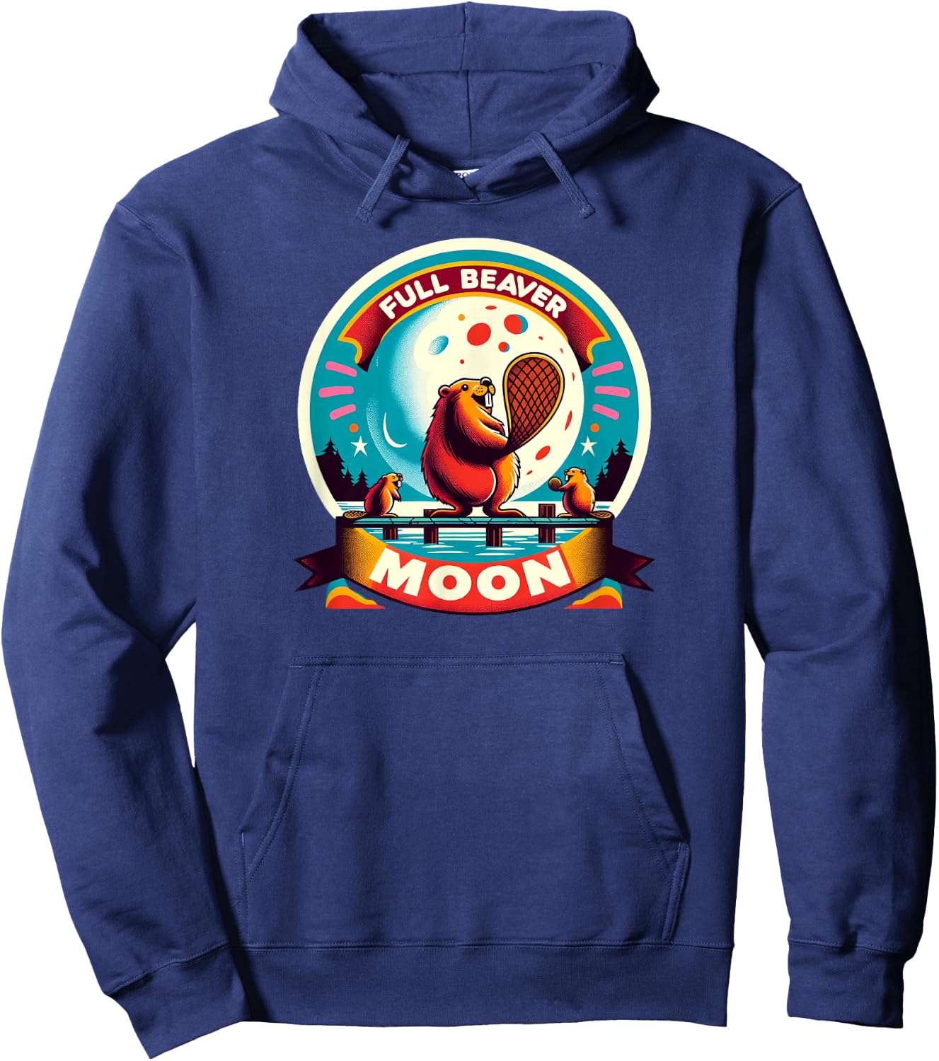 Full Beaver Moon Hoodie - Hoodie | Navy