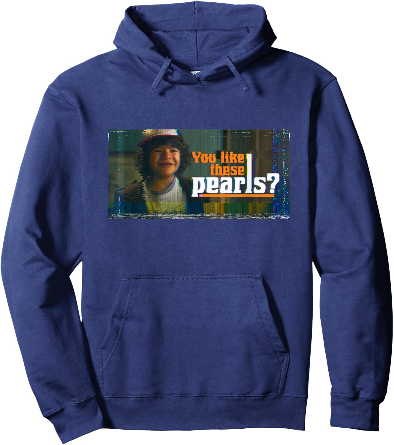 Stranger Things Dustin You Like These Pearls? Hoodie - Hoodie | Navy