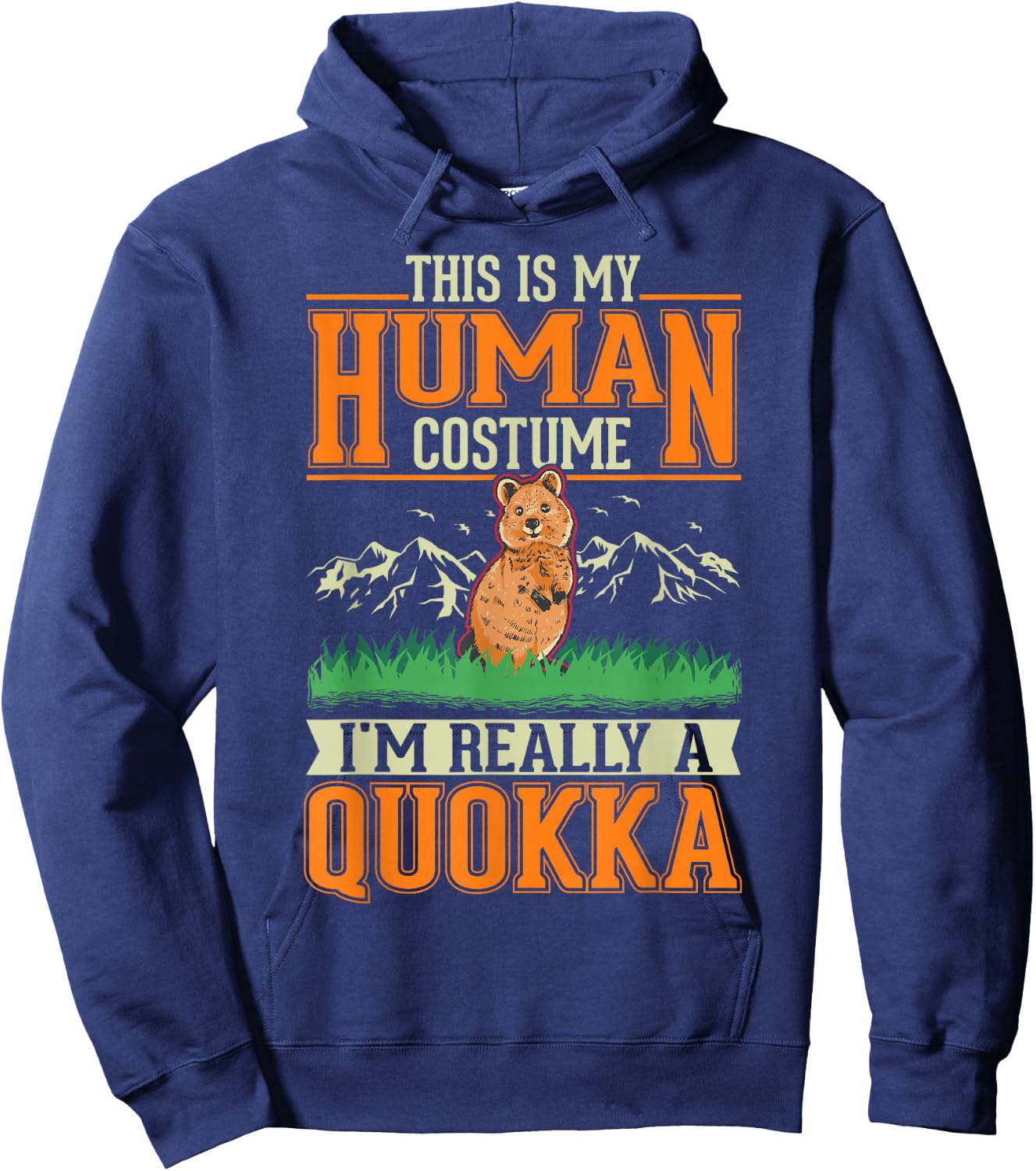 Quokka Human Costume Halloween Quokka Hoodie - Hoodie | Navy