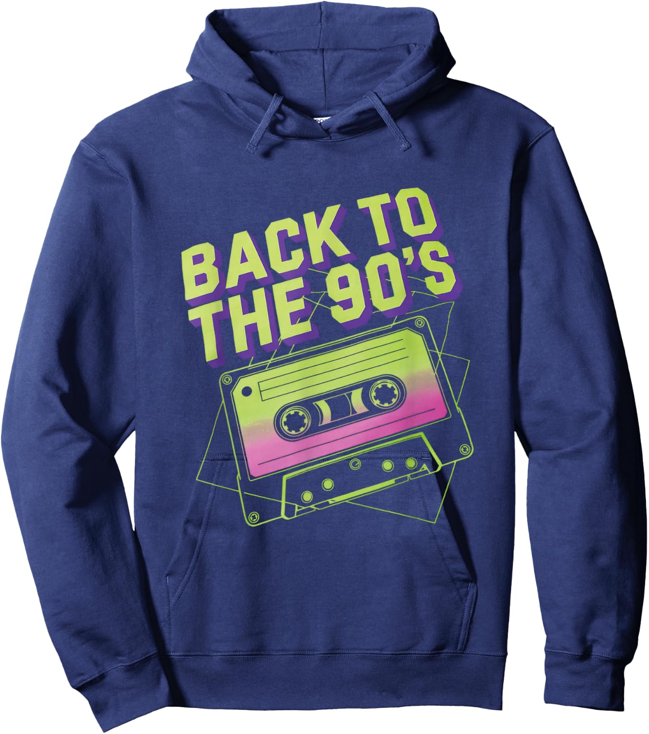 Back To The 90's - 90s Nostalgia Retro Music Hoodie - Hoodie | Navy