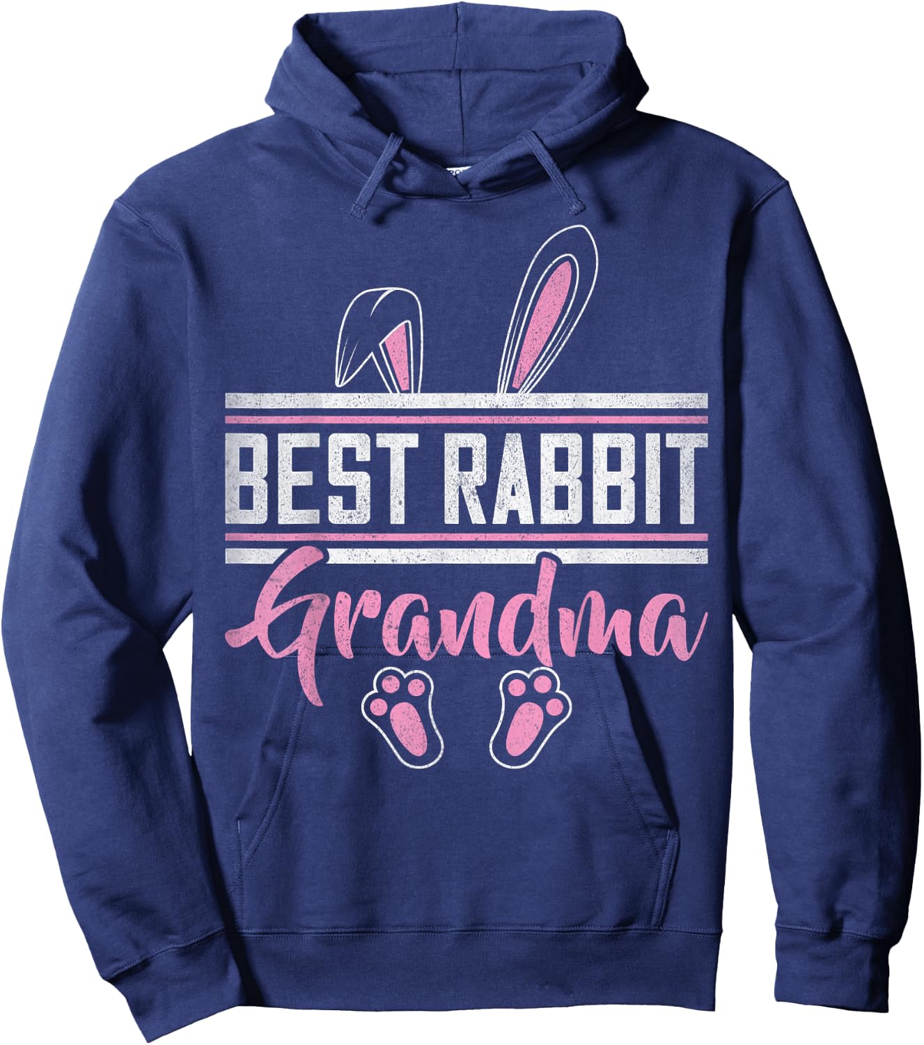 Best Rabbit Grandma Ever Bunny Grandma Hoodie - Hoodie | Navy