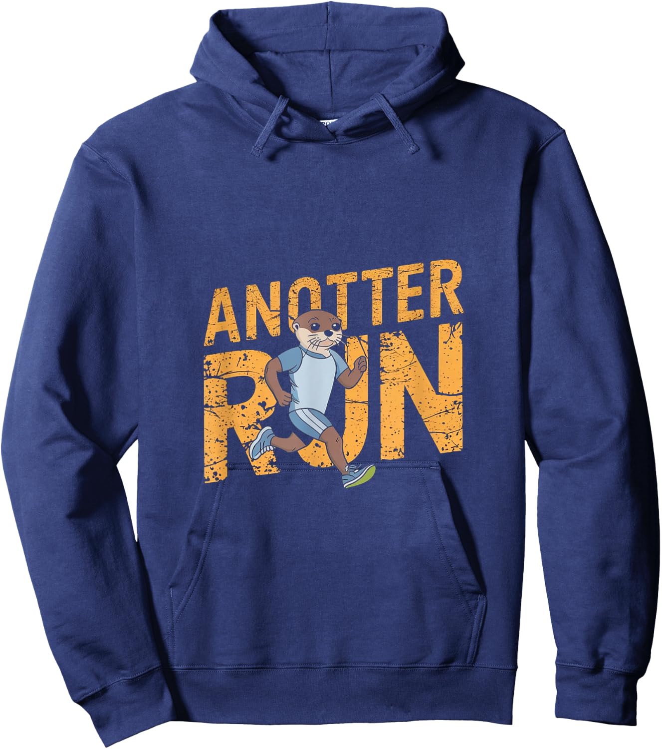 Anotter Run - Running Otter Funny Runner Hoodie - Hoodie | Navy