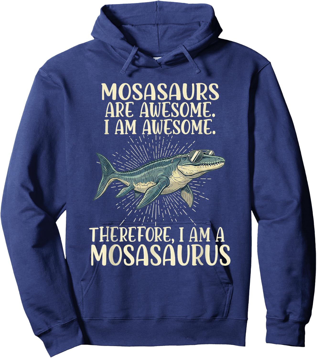 Mosasaurus Dinosaur Sea Rex Awesome Hoodie - Hoodie | Navy