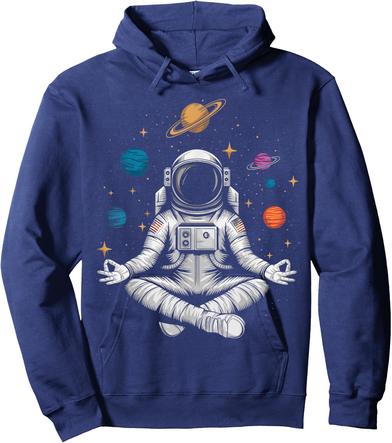 Yoga Astronaut Meditation Space Hoodie - Hoodie | Navy