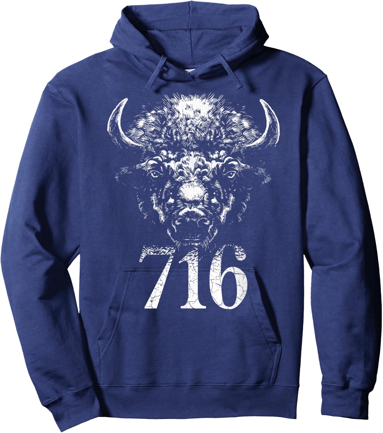 Buffalo 716 – Home BFLO NY Western New York Hoodie - Hoodie | Navy