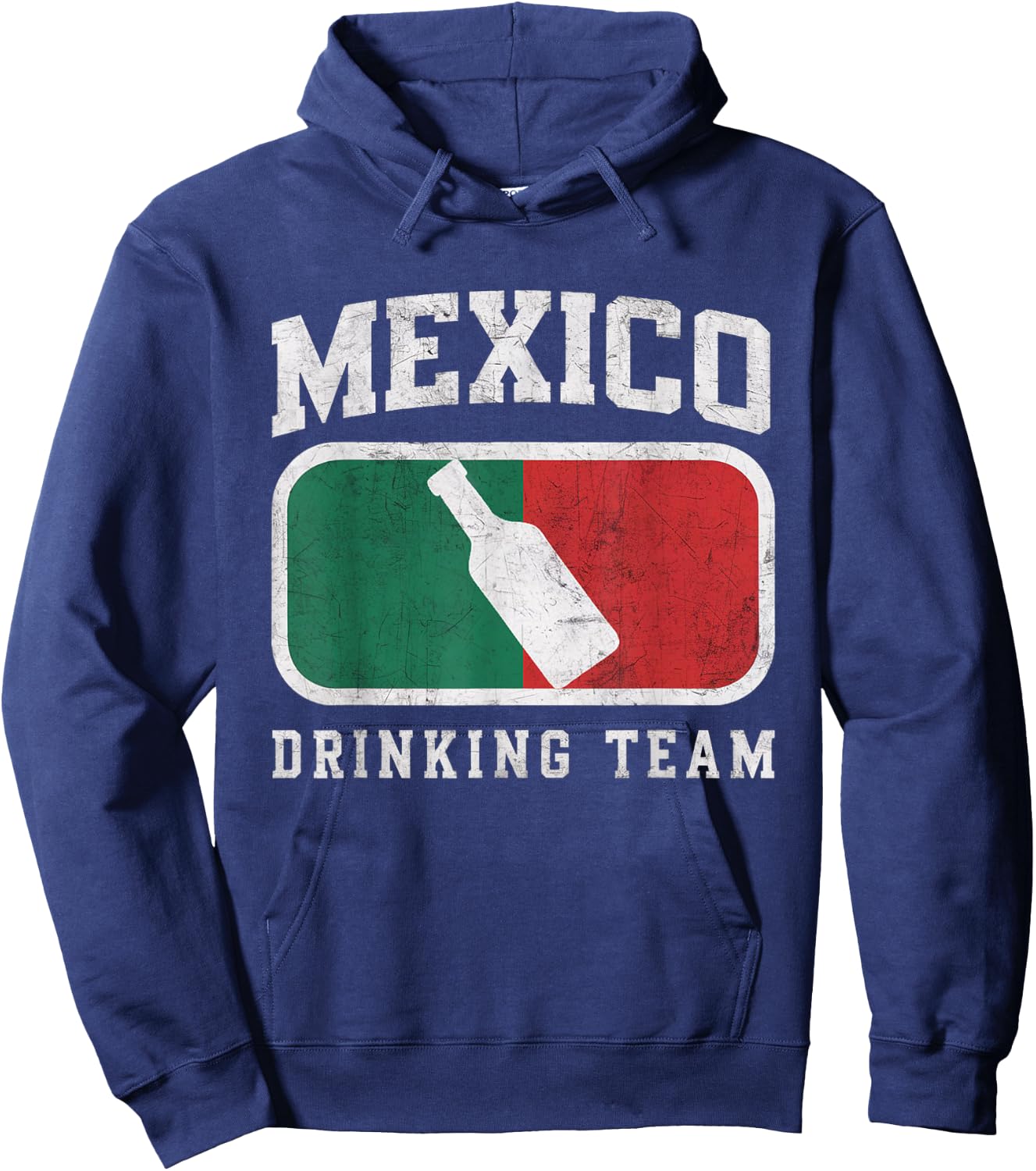Mexican Flag Colors - Mexico Drinking Team Beer Hoodie - Hoodie | Navy