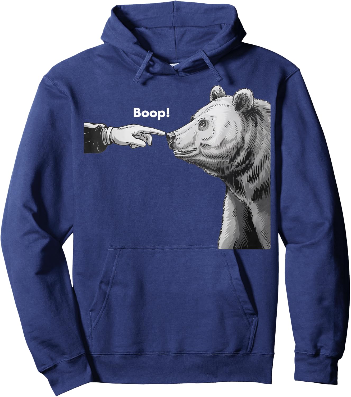 Funny Boop Bear Nose Hoodie - Hoodie | Navy