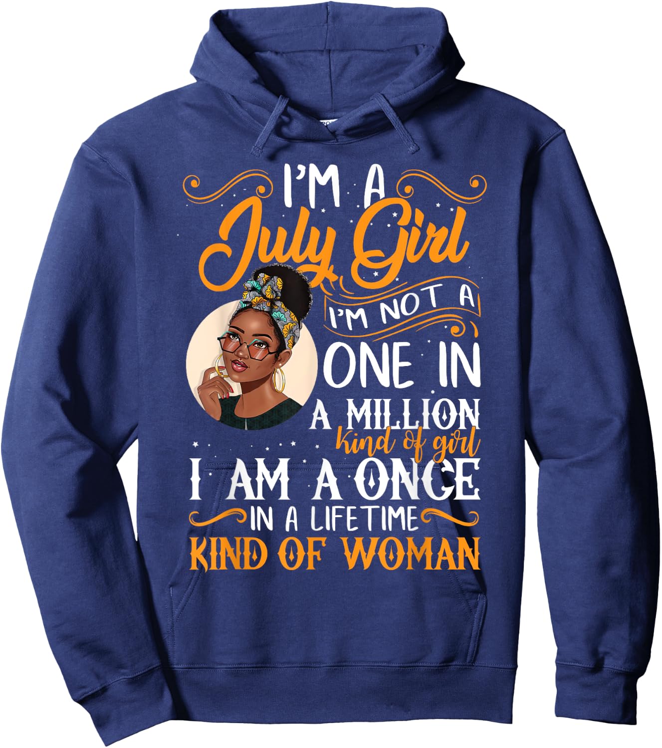 I'm A July Girl Black Women Cancer Hoodie - Hoodie | Navy